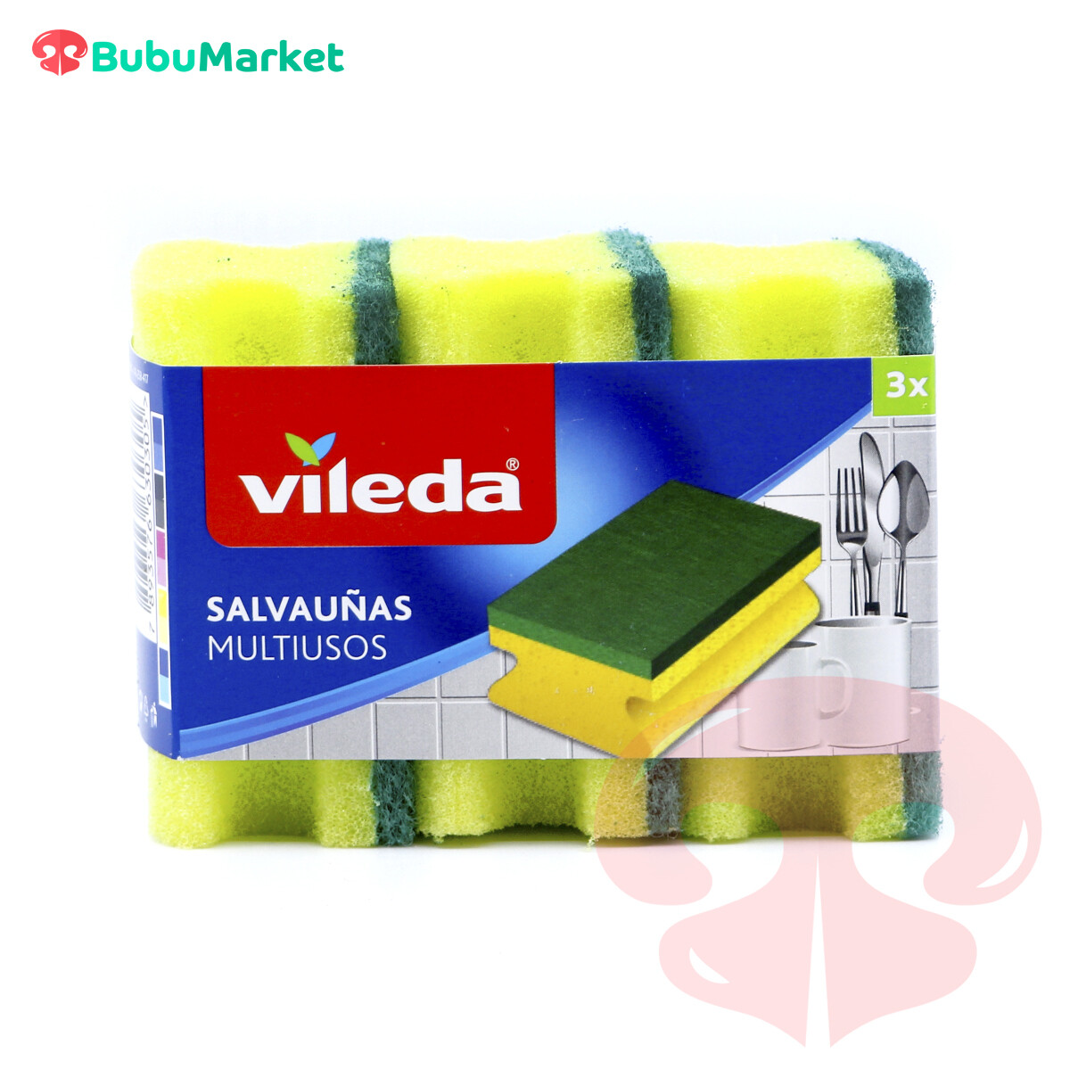 ESPONJA VILEDA SALVAUÑAS MULTIUSOS PACK DE 3 U. ESPONJA VILEDA SALVAUÑAS MULTIUSOS PACK DE 3 U.