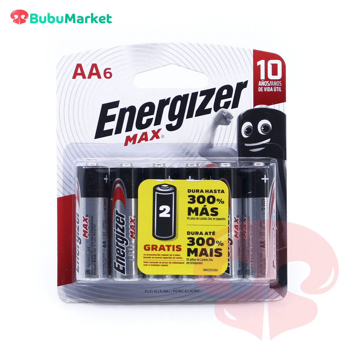 PILAS ENERGIZER (AA) PACK DE 6 U. PILAS ENERGIZER (AA) PACK DE 6 U.