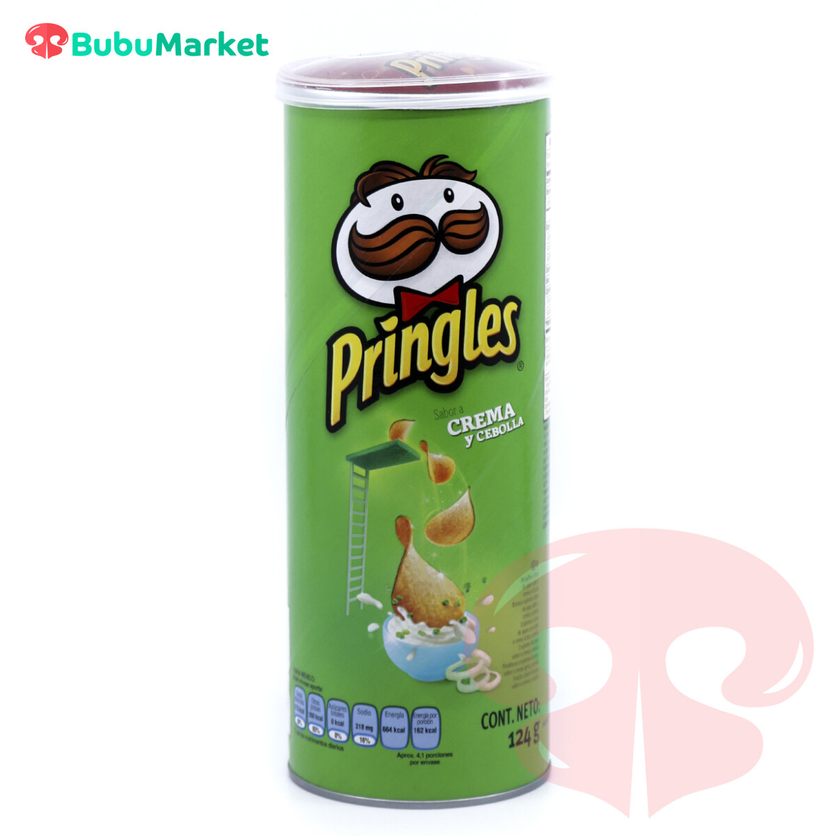PAPAS PRINGLES CREMA Y CEBOLLA TUBO DE 124 GR. PAPAS PRINGLES CREMA Y CEBOLLA TUBO DE 124 GR.