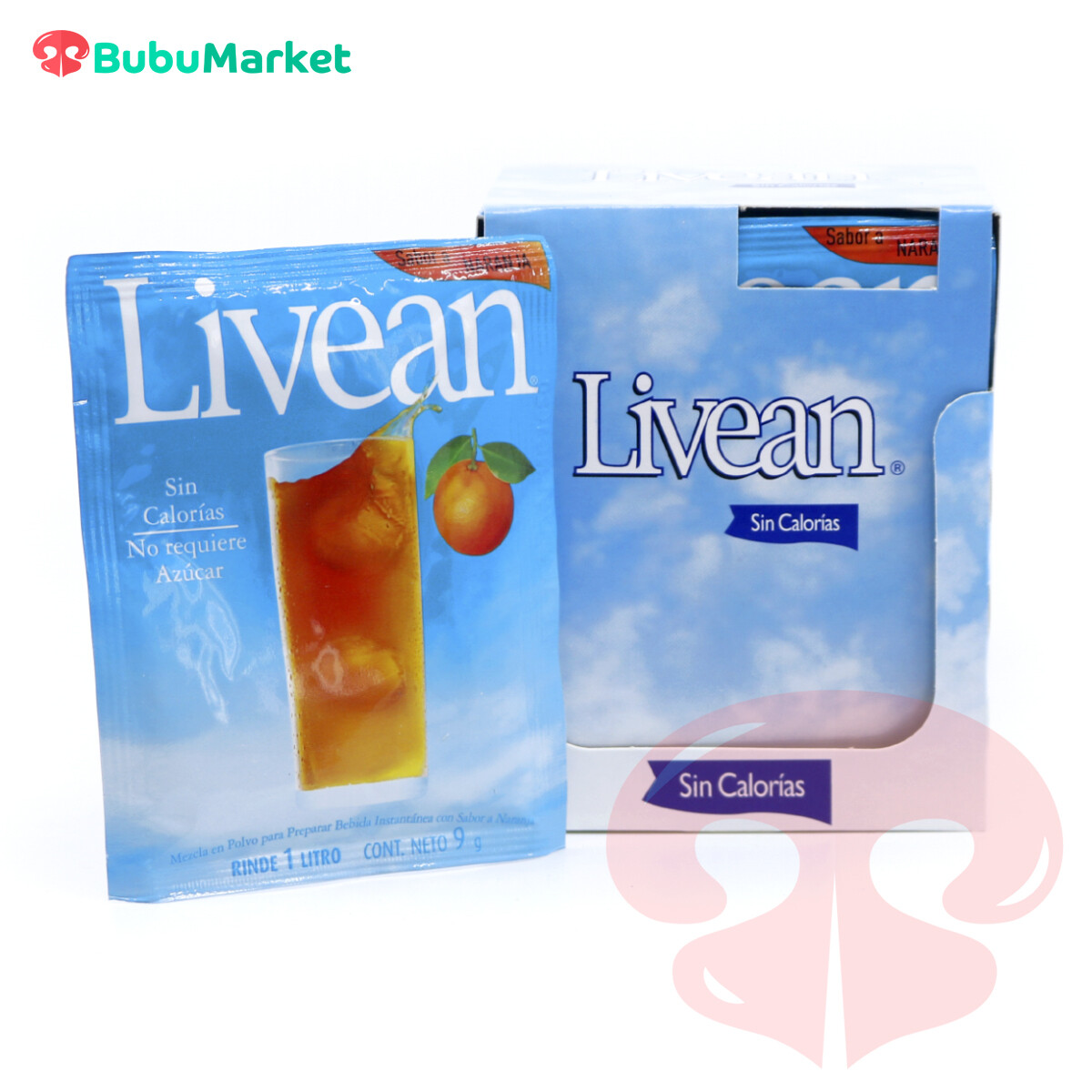 REFRESCO LIVEAN NARANJA CAJA DE 25 SOBRES DE 9 GR. REFRESCO LIVEAN NARANJA CAJA DE 25 SOBRES DE 9 GR.