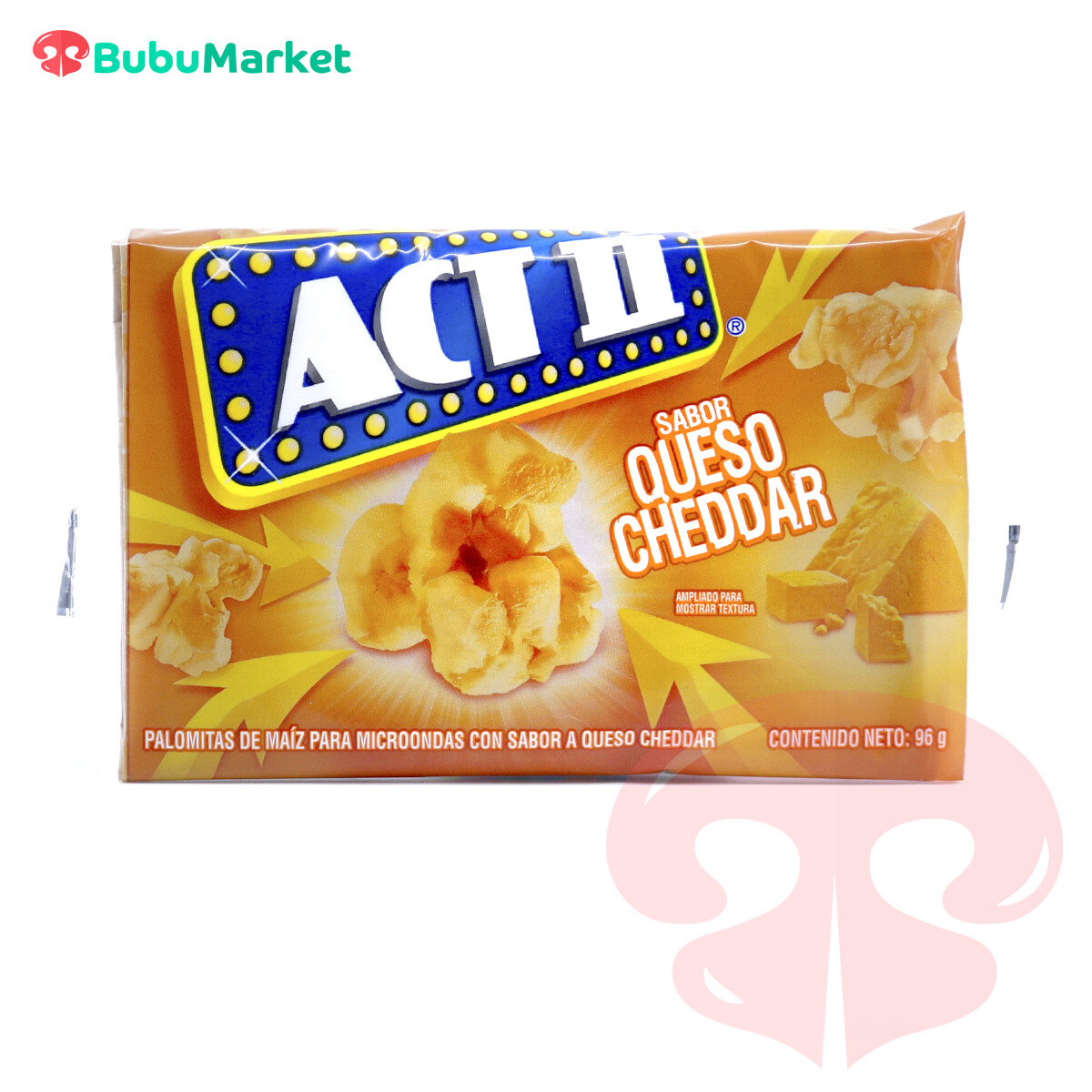 PIPOCAS ACT II SABOR QUESO CHEDDAR 96 GR. PIPOCAS ACT II SABOR QUESO CHEDDAR 96 GR.
