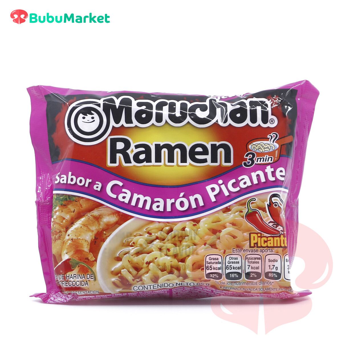 RAMEN SOPA INSTANTANEA MARUCHAN SABOR CAMARON PICANTE BOLSA DE 85 GR. RAMEN SOPA INSTANTANEA MARUCHAN SABOR CAMARON PICANTE BOLSA DE 85 GR.