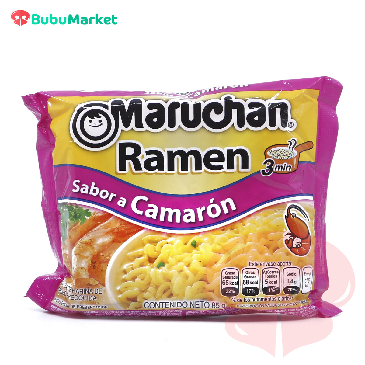 RAMEN SOPA INSTANTANEA MARUCHAN SABOR CAMARON BOLSA DE 85 GR. RAMEN SOPA INSTANTANEA MARUCHAN SABOR CAMARON BOLSA DE 85 GR.