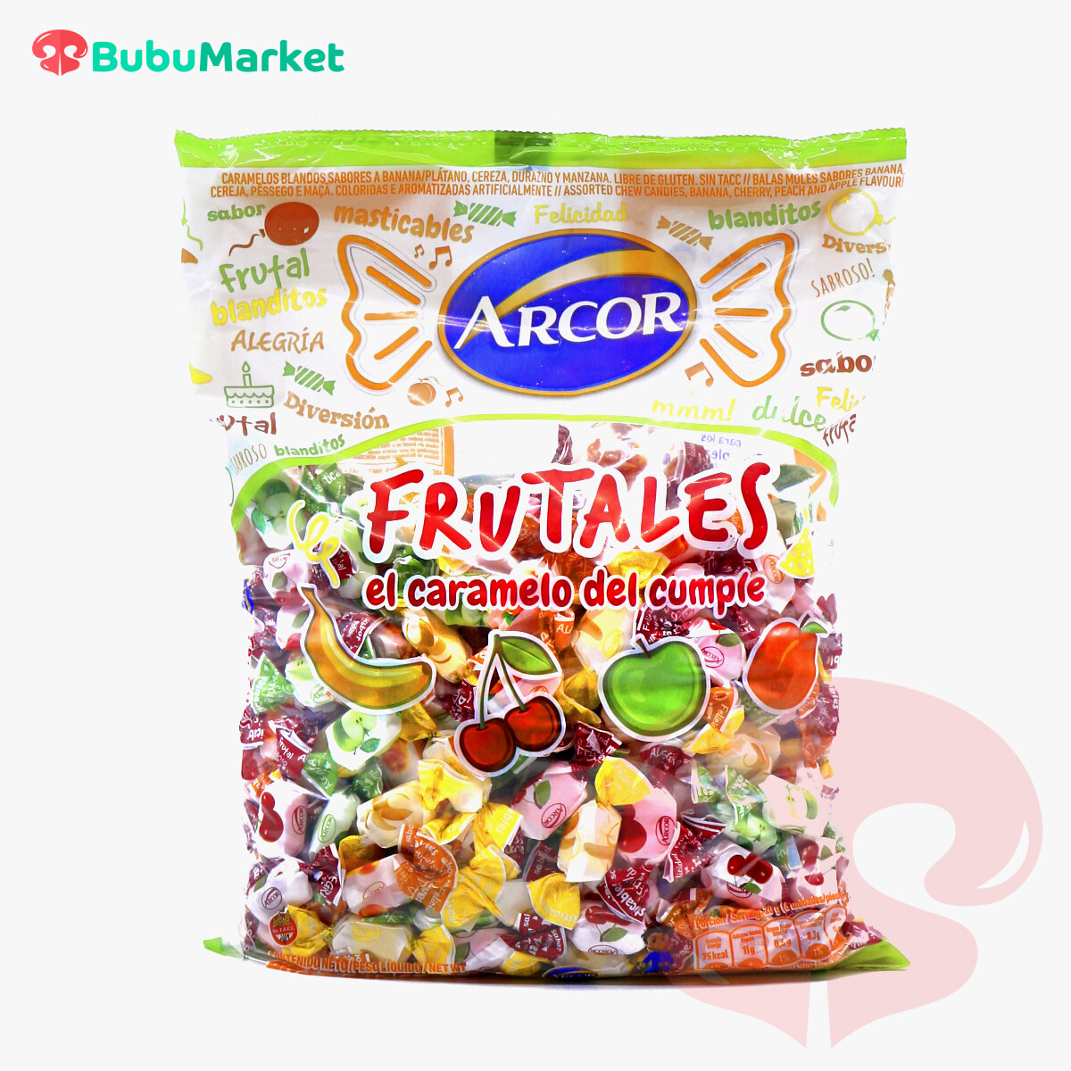 CARAMELOS MASTICABLES FRUTALES ARCOR DE 800 GR. CARAMELOS MASTICABLES FRUTALES ARCOR DE 800 GR.