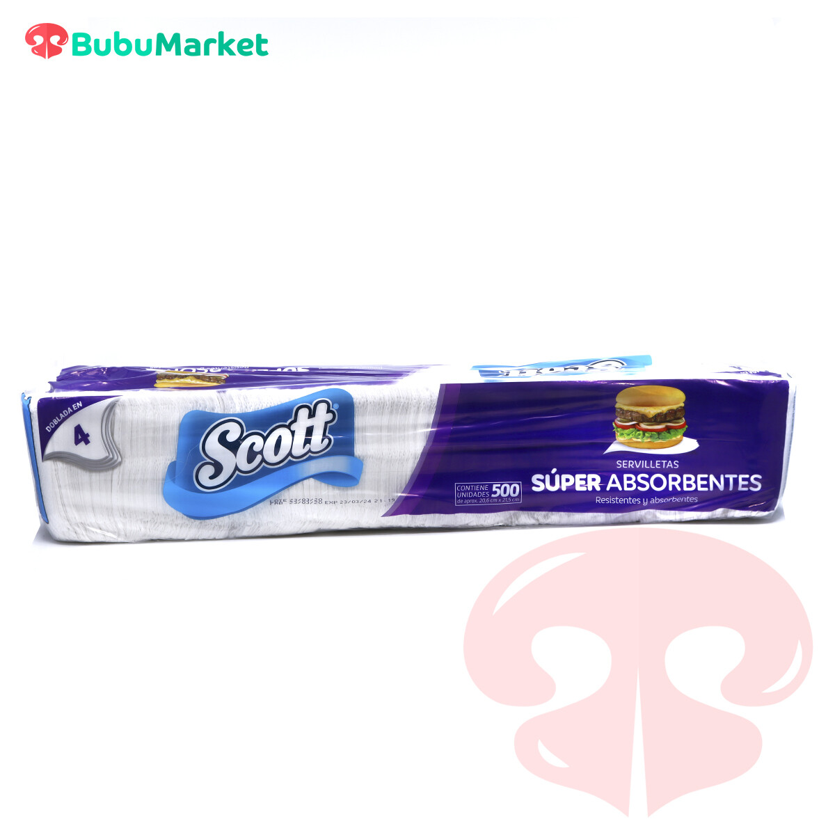 SERVILLETAS SCOTT SUPER ABSORVENTES 500 U. SERVILLETAS SCOTT SUPER ABSORVENTES 500 U.