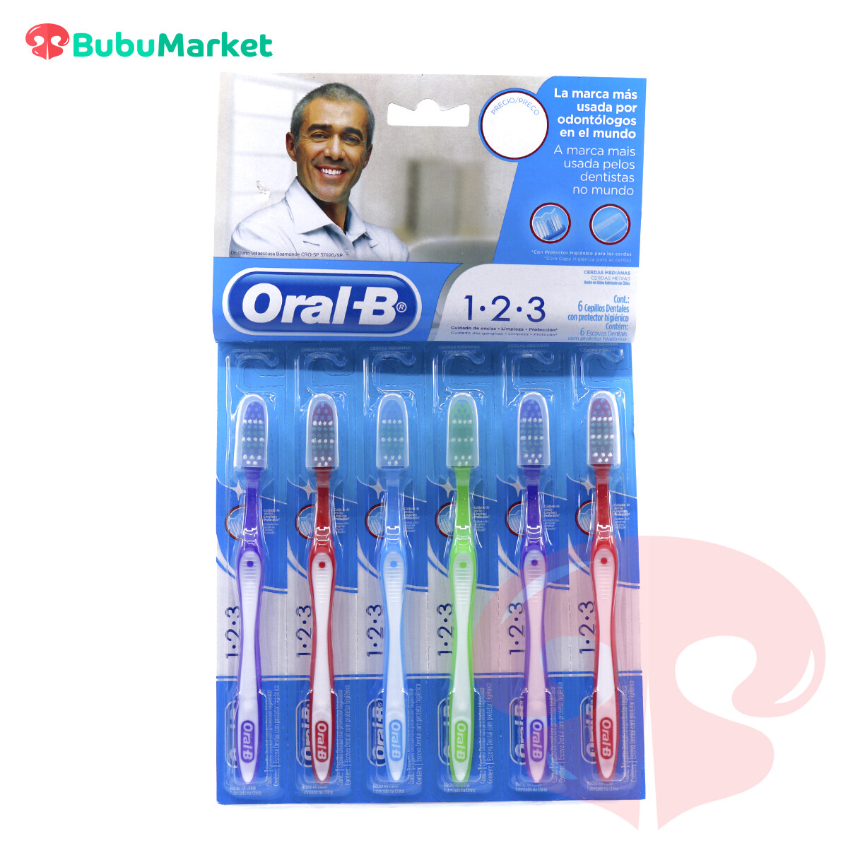 CEPILLO DE DIENTES ORAL B 123 PACK DE 6 U. CEPILLO DE DIENTES ORAL B 123 PACK DE 6 U.