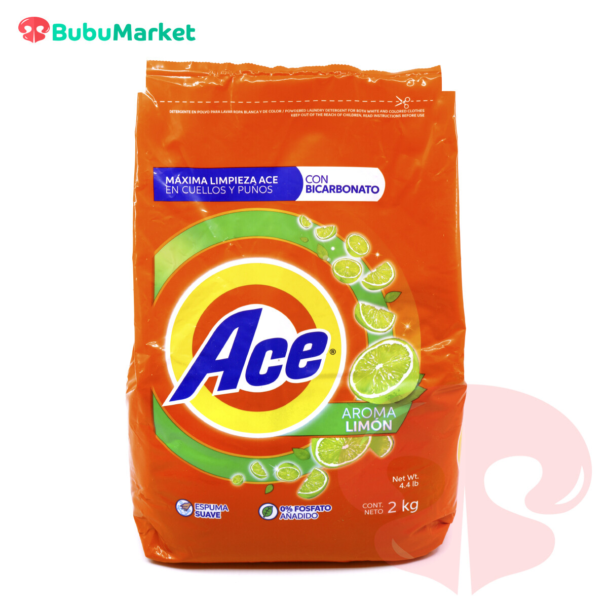 DETERGENTE EN POLVO ACE LIMON 2 KG. DETERGENTE EN POLVO ACE LIMON 2 KG.