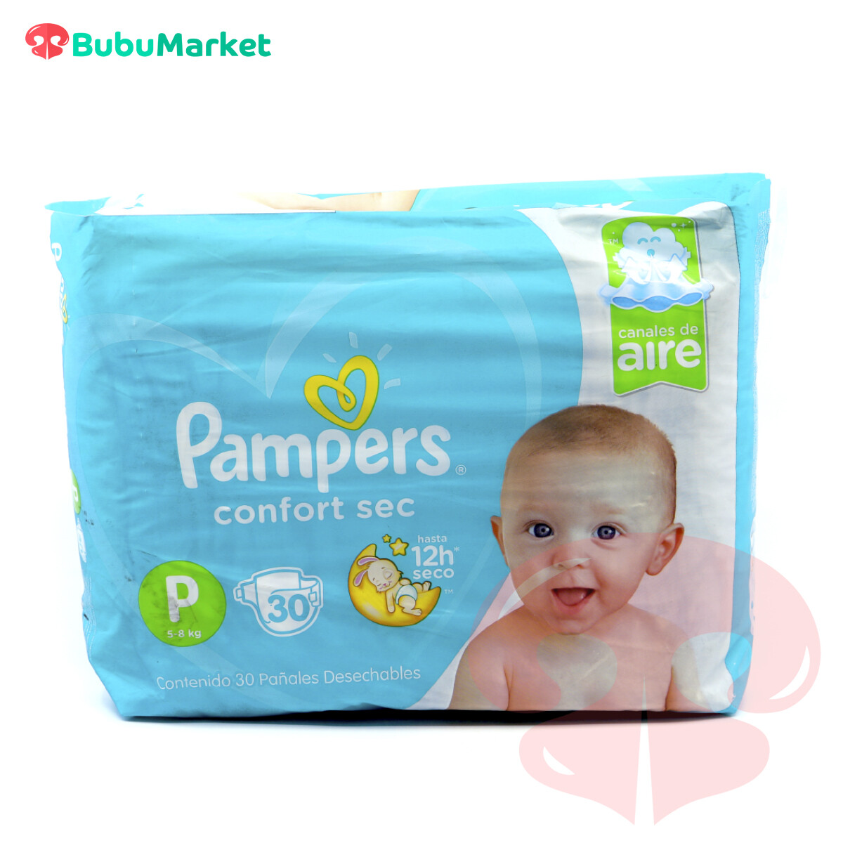 PAÑALES PAMPERS CONFORT SEC TALLA P 30 U. PAÑALES PAMPERS CONFORT SEC TALLA P 30 U.