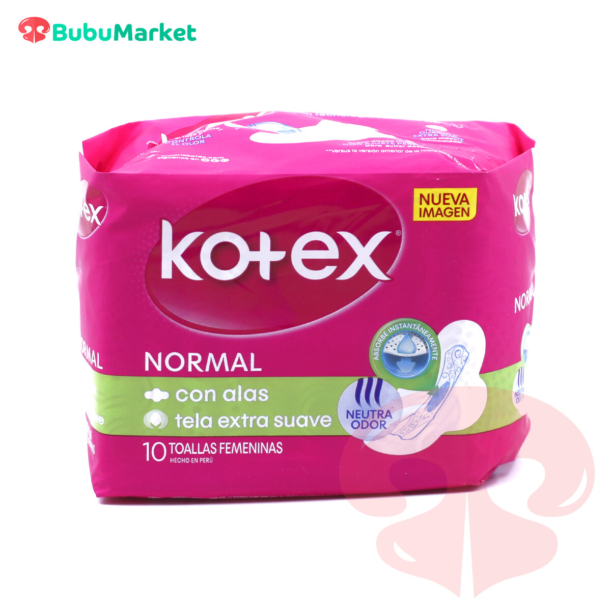 TOALLAS FEMENINAS KOTEX NORMAL 10 U. TOALLAS FEMENINAS KOTEX NORMAL 10 U.