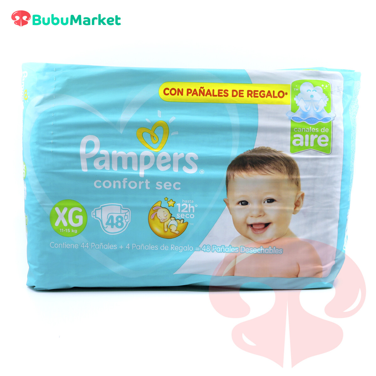 PAÑALES PAMPERS CONFORT SEC TALLA XG 48 U. PAÑALES PAMPERS CONFORT SEC TALLA XG 48 U.