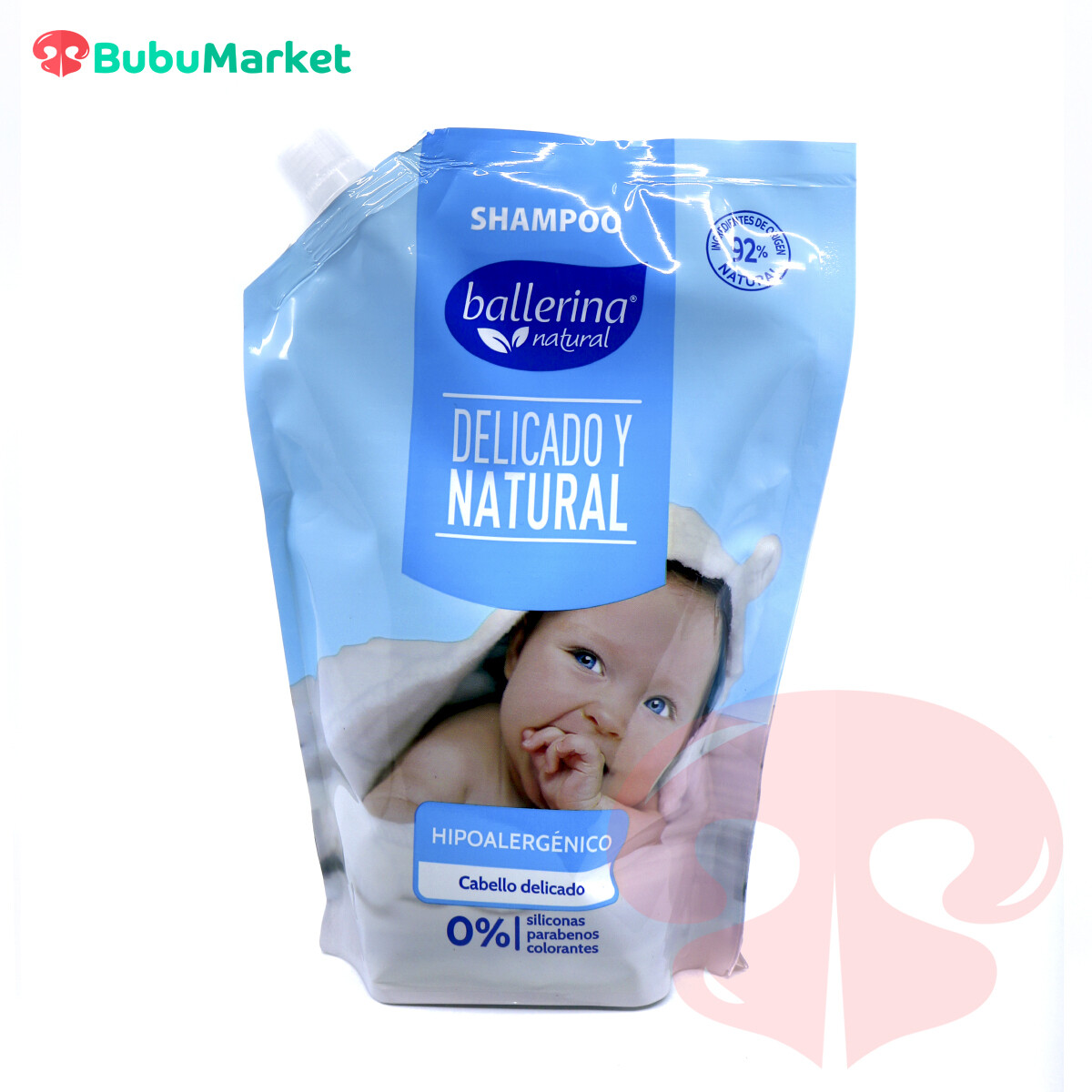 SHAMPOO BALLERINA DELICADO Y NATURAL HIPOALERGENICO DOYPACK 900 ML. SHAMPOO BALLERINA DELICADO Y NATURAL HIPOALERGENICO DOYPACK 900 ML.