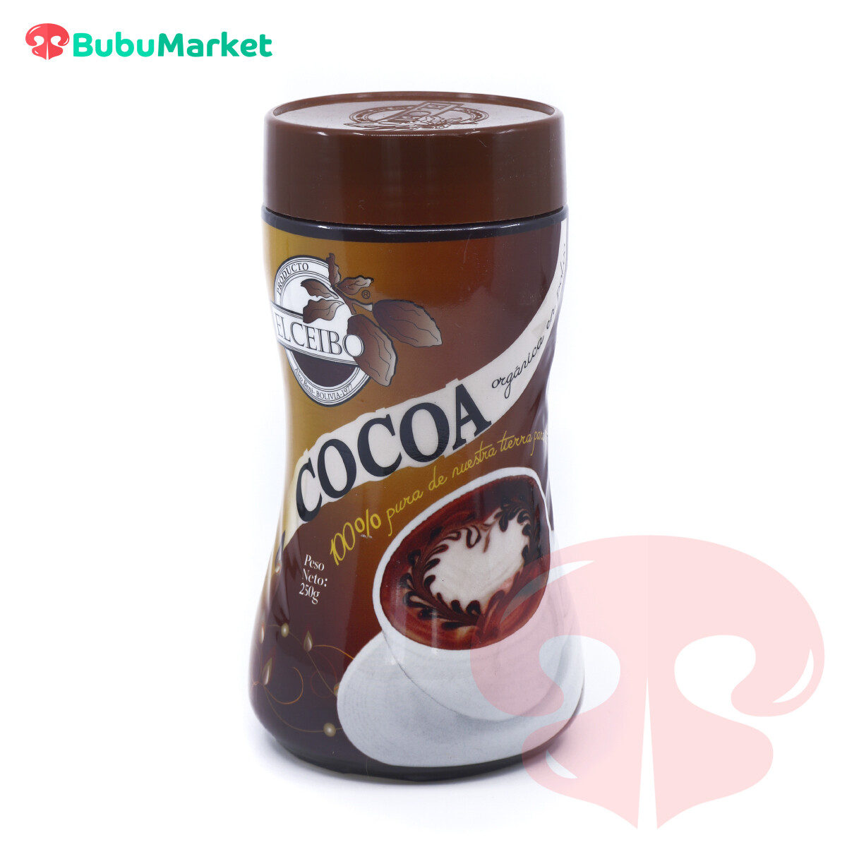 COCOA ORGANICA EL CEIBO FRASCO DE 250 GR. COCOA ORGANICA EL CEIBO FRASCO DE 250 GR.