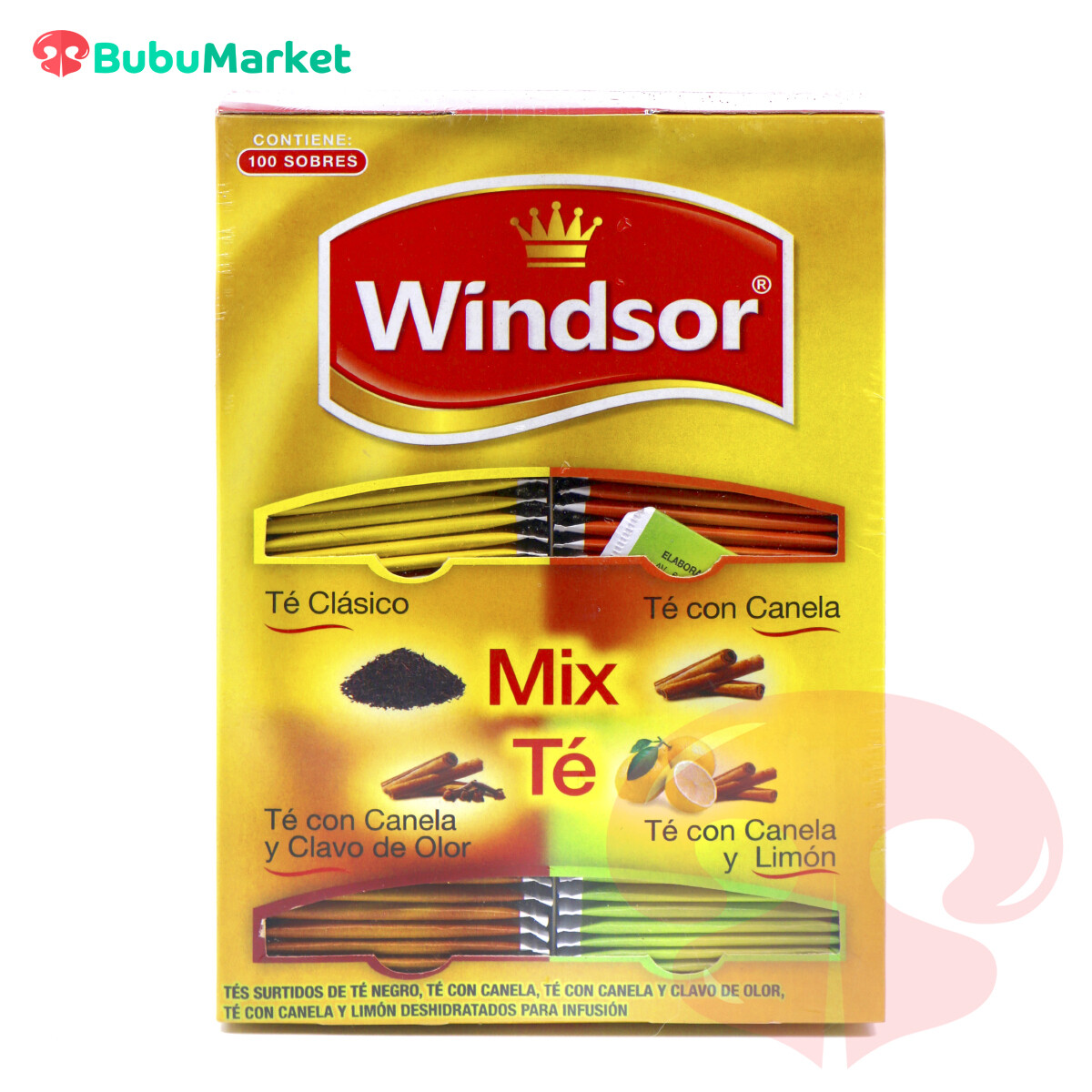 MIX TE WINDSOR CAJA DE 100 U. MIX TE WINDSOR CAJA DE 100 U.