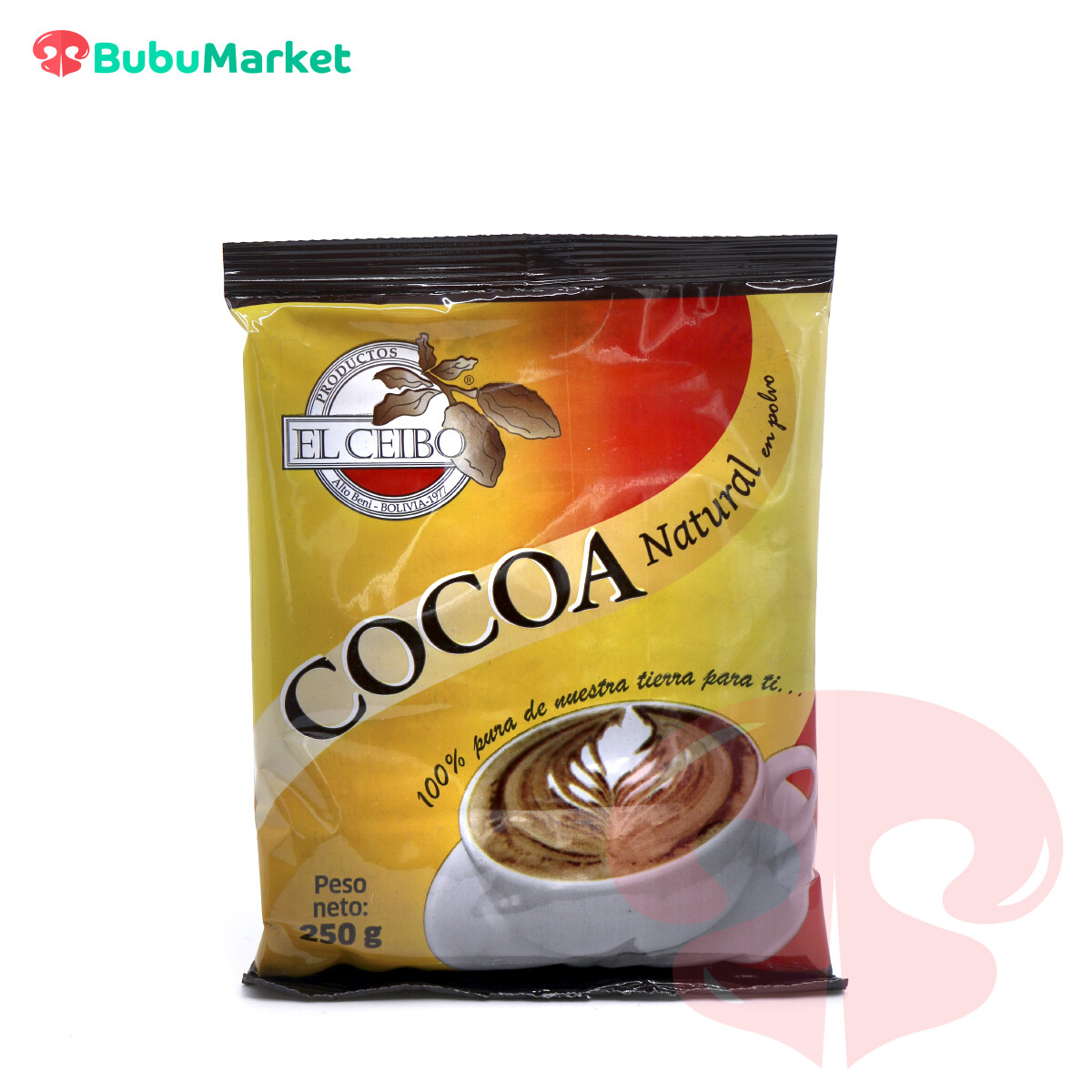 COCOA NATURAL EL CEIBO BOLSA DE 250 GR. COCOA NATURAL EL CEIBO BOLSA DE 250 GR.