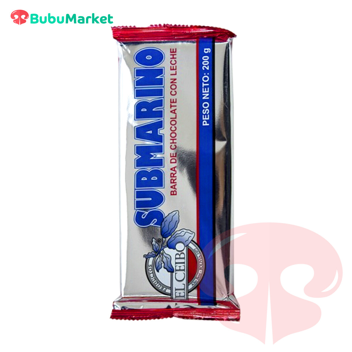 BARRA DE CHOCOLATE CON LECHE SUBMARINO EL CEIBO 200 GR. BARRA DE CHOCOLATE CON LECHE SUBMARINO EL CEIBO 200 GR.