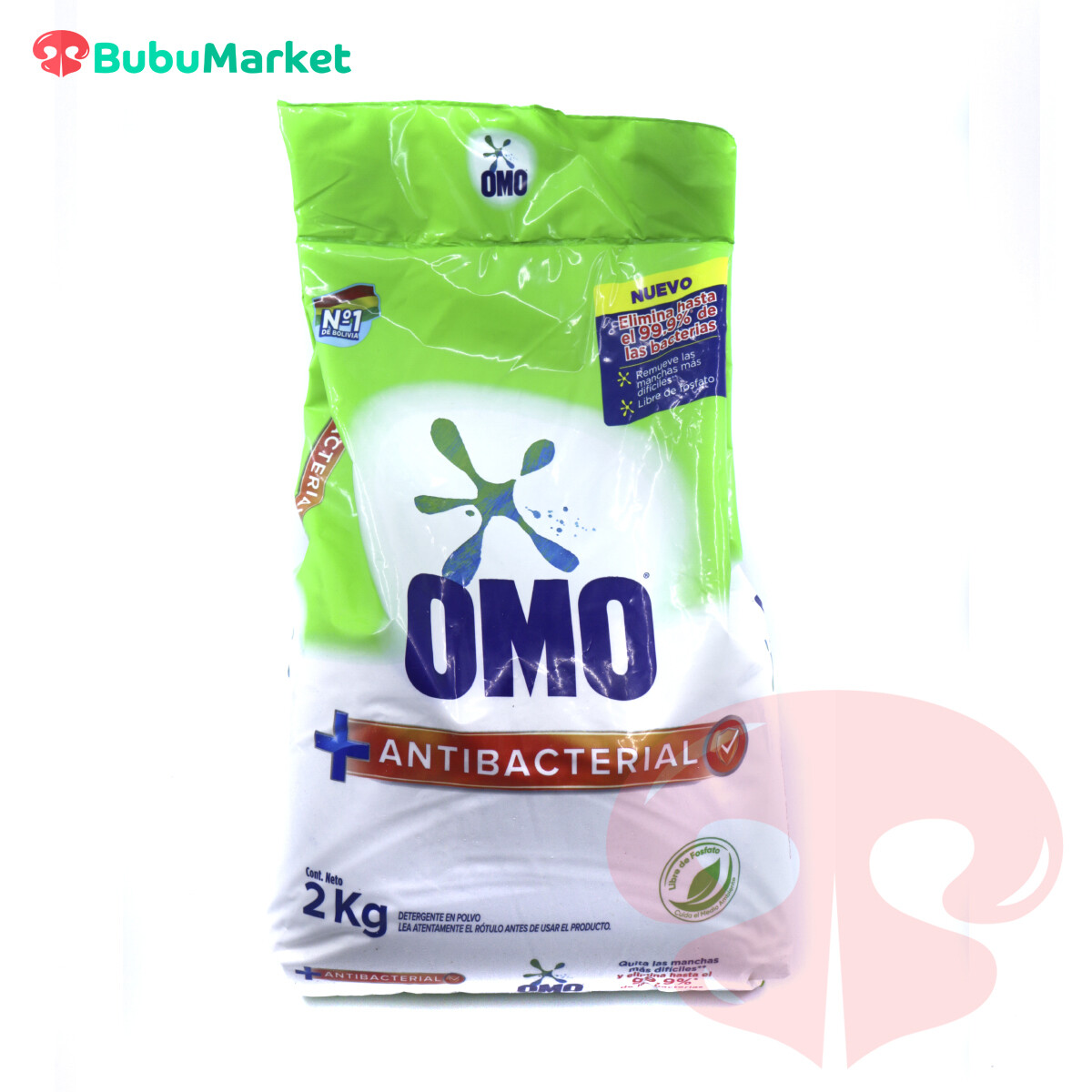 DETERGENTE EN POLVO OMO ANTIBACTERIAL 2 K. DETERGENTE EN POLVO OMO ANTIBACTERIAL 2 K.