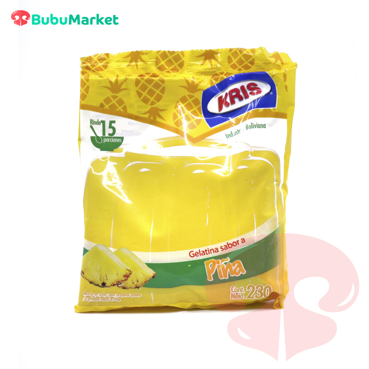 GELATINA KRIS SABOR PIÑA BOLSA DE 230 GR. GELATINA KRIS SABOR PIÑA BOLSA DE 230 GR.
