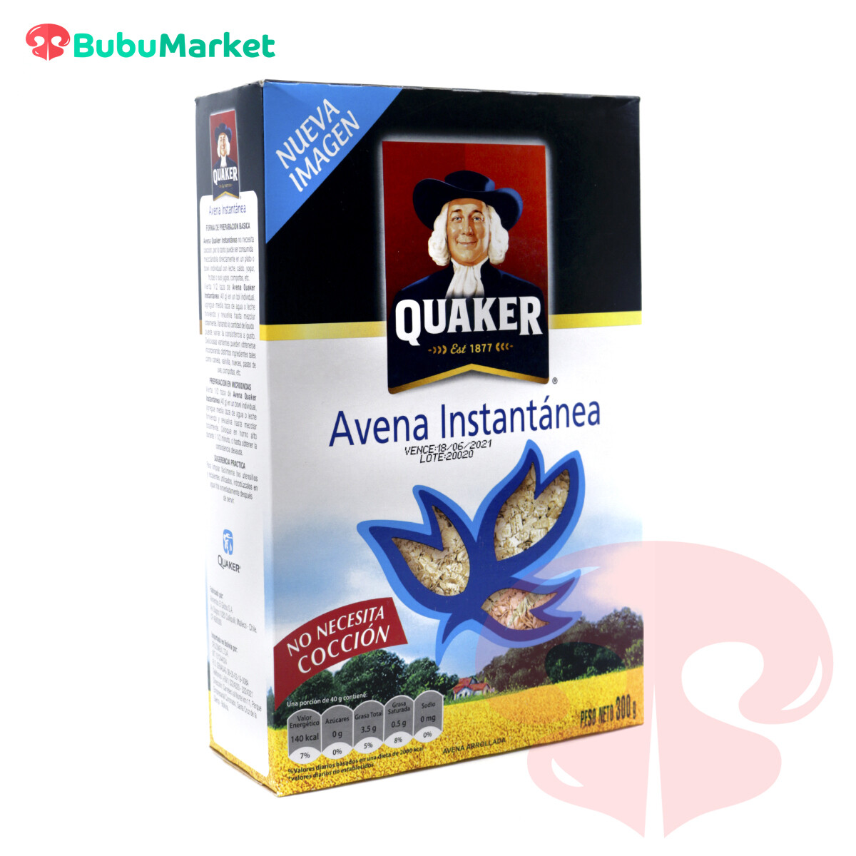 AVENA INSTANTANEA QUAKER CAJA DE 300 GR. AVENA INSTANTANEA QUAKER CAJA DE 300 GR.