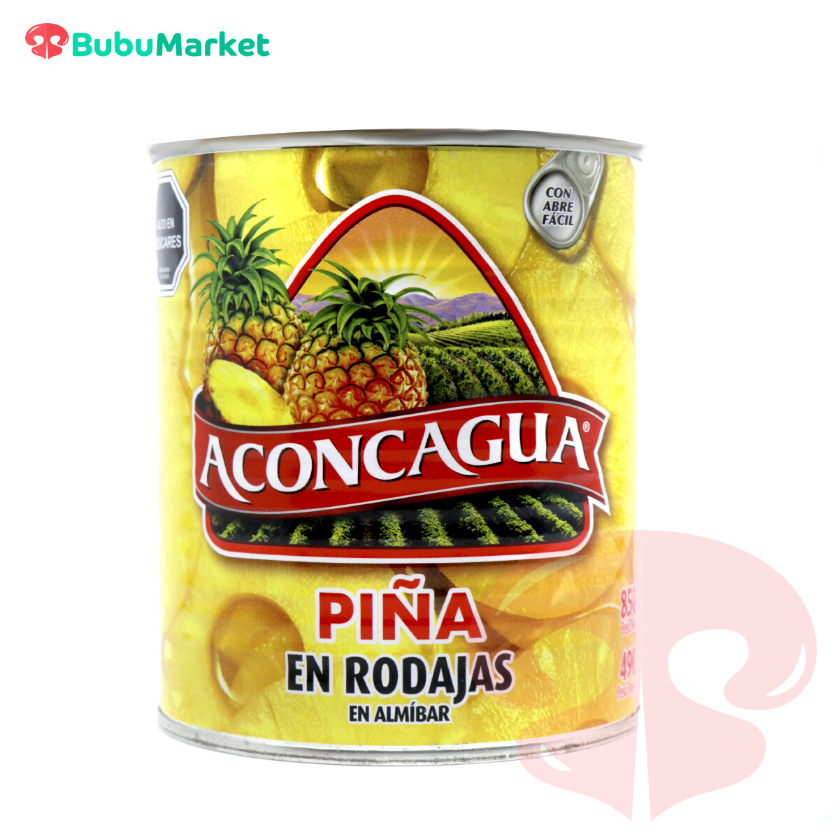 PIÑAS EN RODAJAS EN ALMIBAR ACONCAGUA LATA DE 850 GR. PIÑAS EN RODAJAS EN ALMIBAR ACONCAGUA LATA DE 850 GR.
