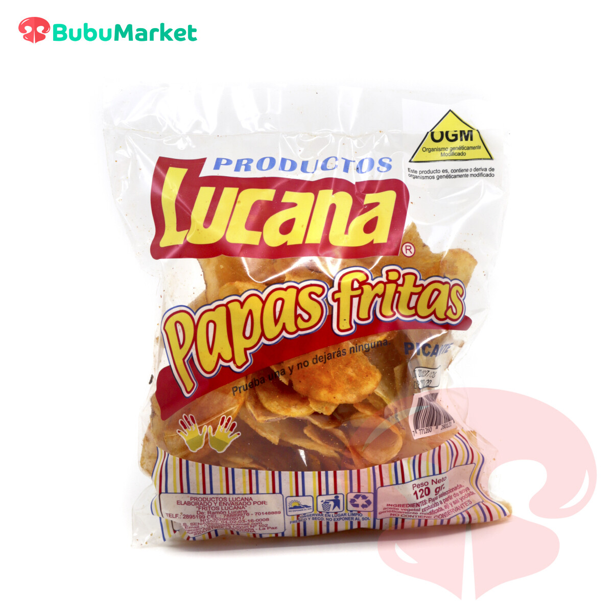 PAPAS FRITAS PICANTES LUCANA BOLSA DE 120 GR. PAPAS FRITAS PICANTES LUCANA BOLSA DE 120 GR.