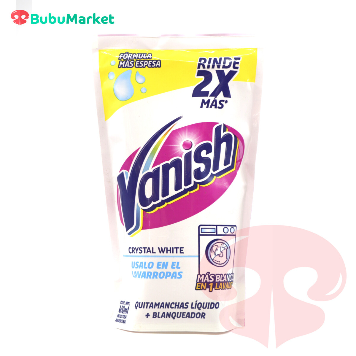 QUITAMANCHAS LIQUIDO BLANQUEADOR VANISH 400 ML. MAS BLANCO EN UN LAVADO QUITAMANCHAS LIQUIDO BLANQUEADOR VANISH 400 ML. MAS BLANCO EN UN LAVADO