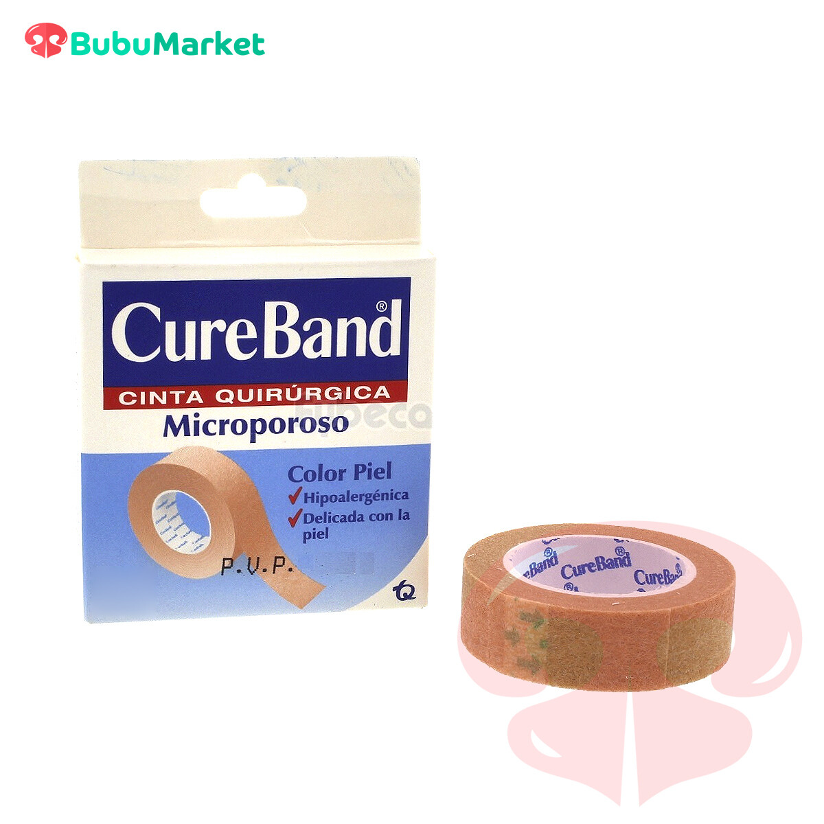 MICROPOROSO MICROPOR COLOR PIEL CUREBAND 1 ROLLO DE 1,25 CM. X 9 M. MICROPOROSO MICROPOR COLOR PIEL CUREBAND 1 ROLLO DE 1,25 CM. X 9 M.