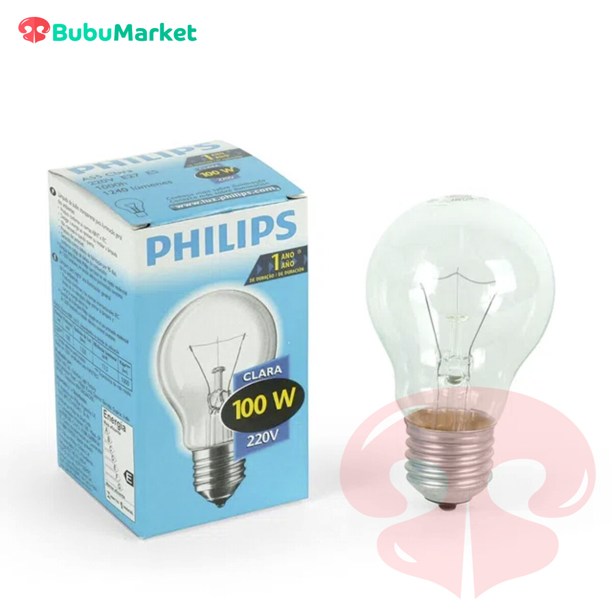 FOCO PHILIPS 100 W. - 1 UNIDAD FOCO PHILIPS 100 W. - 1 UNIDAD