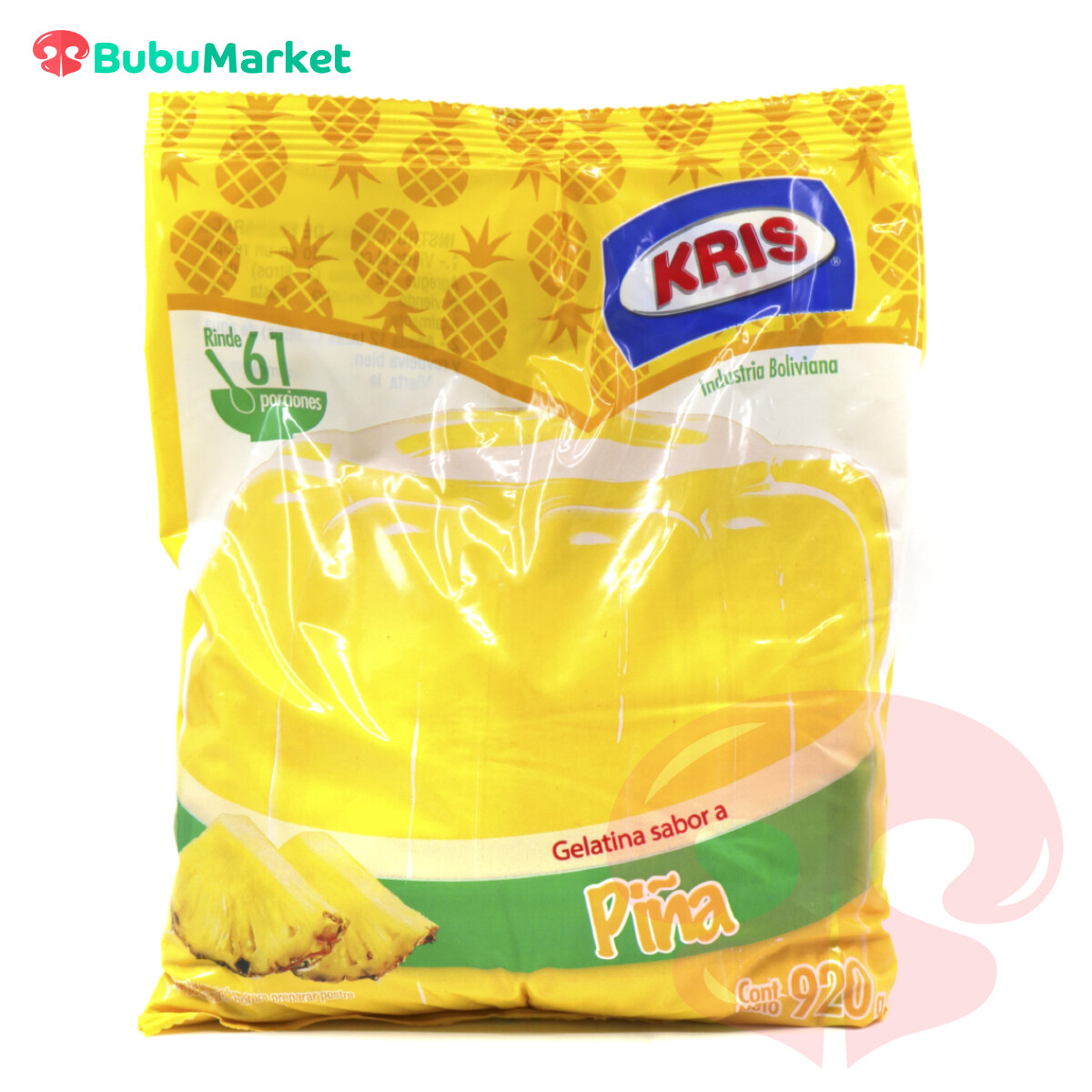 GELATINA KRIS SABOR PIÑA BOLSA DE 920 GR. GELATINA KRIS SABOR PIÑA BOLSA DE 920 GR.