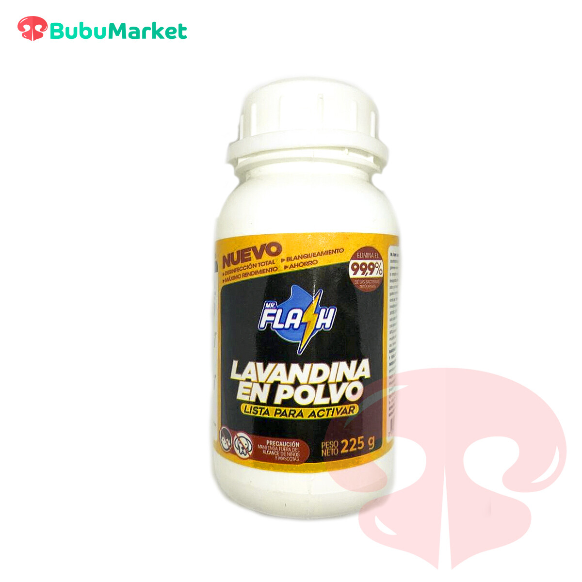 LAVANDINA EN POLVO LISTA PARA ACTIVAR BOTELLA DE 225 GR. LAVANDINA EN POLVO LISTA PARA ACTIVAR BOTELLA DE 225 GR.