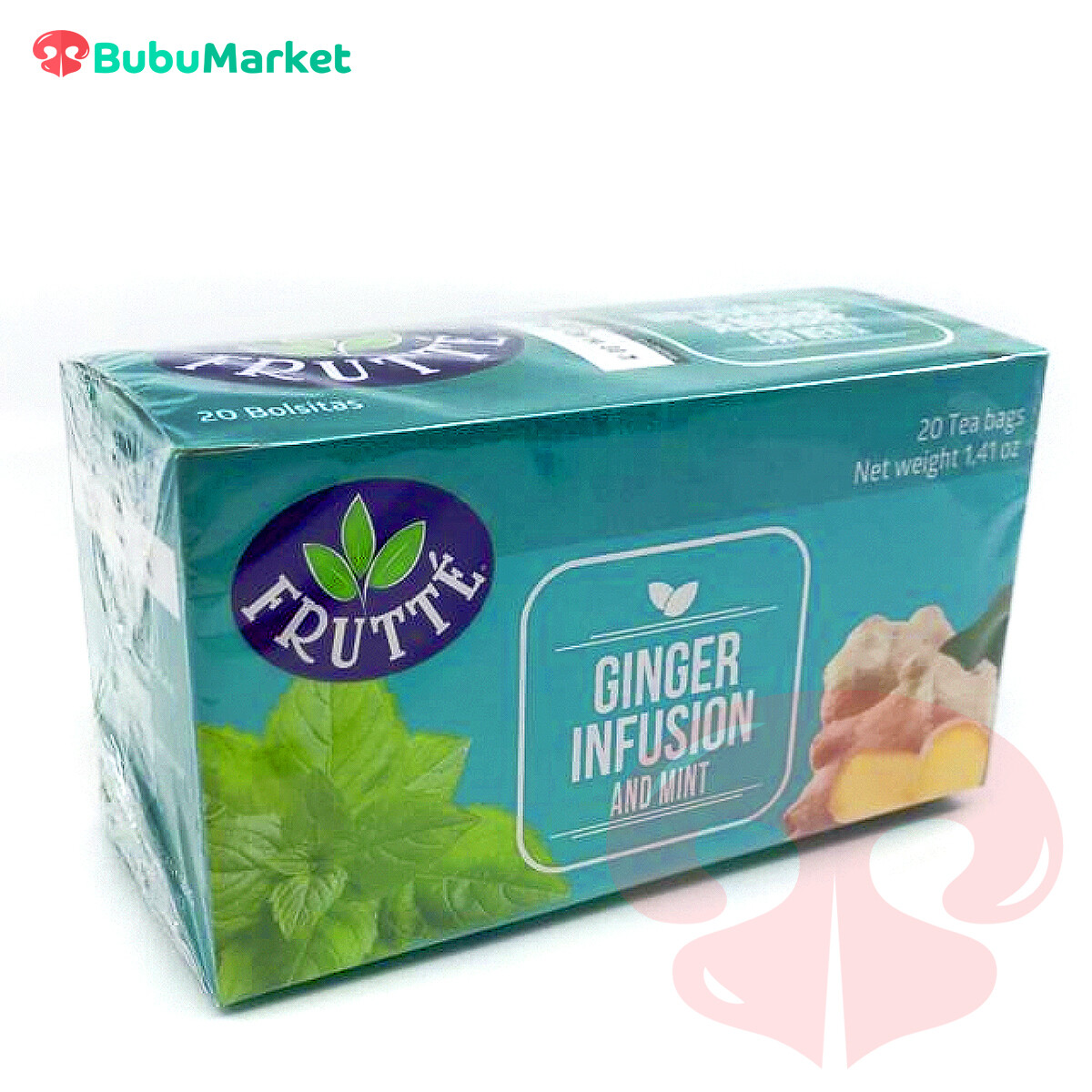 INFUSIÓN DE JENGIBRE CON MENTA FRUTTE CAJITA DE 20 BOLSITAS INFUSIÓN DE JENGIBRE CON MENTA FRUTTE CAJITA DE 20 BOLSITAS