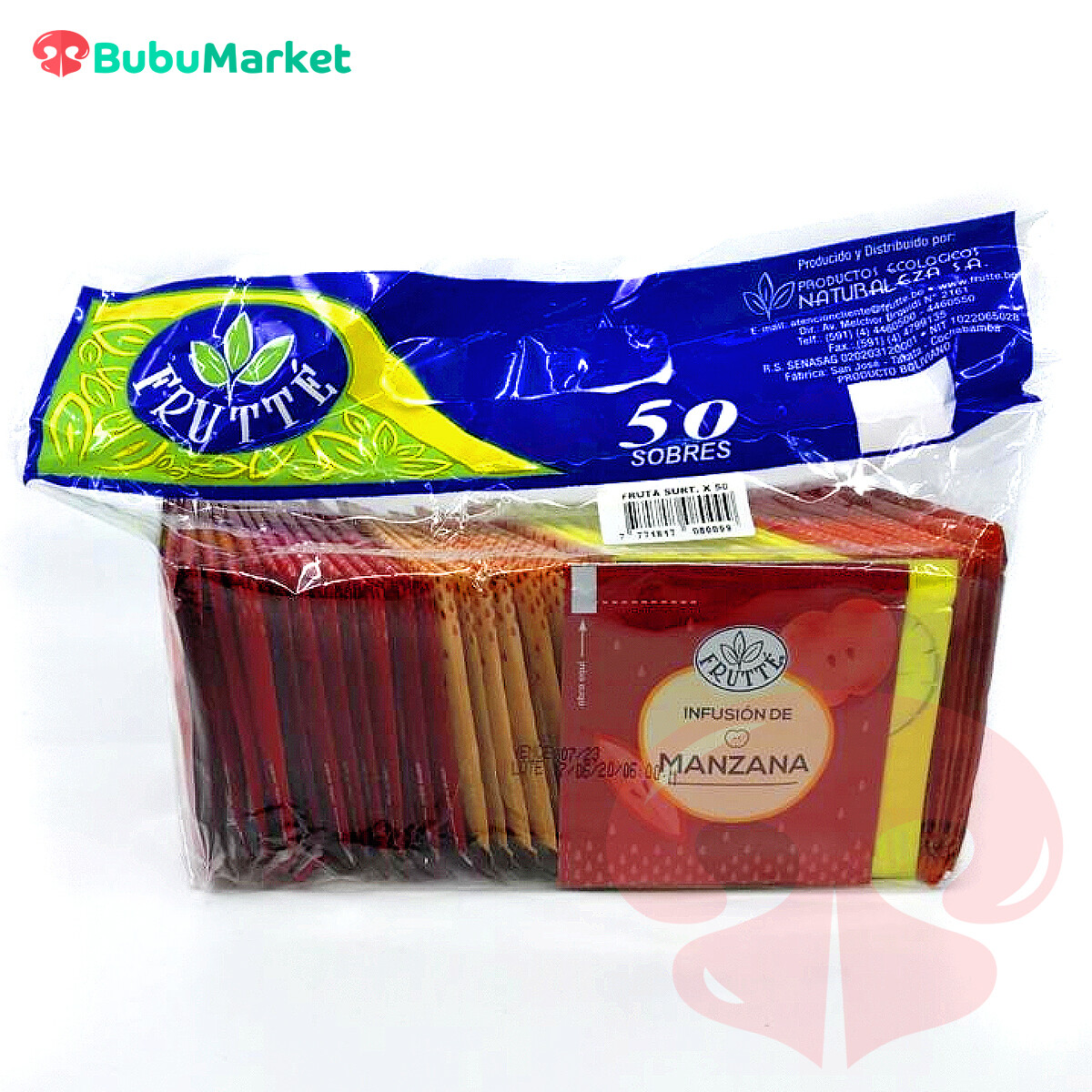 INFUSIÓN DE FRUTAS SURTIDAS FRUTTE BOLSA DE 50 U. INFUSIÓN DE FRUTAS SURTIDAS FRUTTE BOLSA DE 50 U.