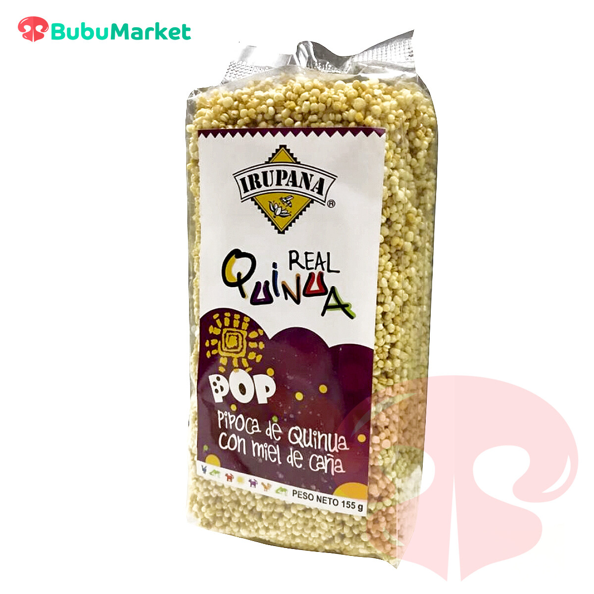 PIPOCAS DE QUINUA CON MIEL IRUPANA 155 GR. PIPOCAS DE QUINUA CON MIEL IRUPANA 155 GR.