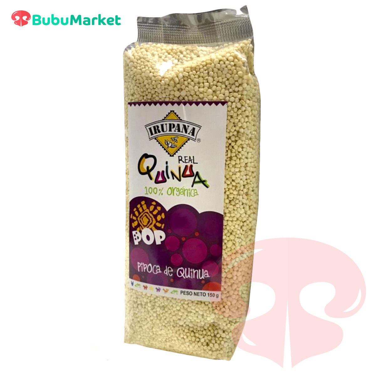 PIPOCAS DE QUINUA SIN AZUCAR IRUPANA 150 GR. PIPOCAS DE QUINUA SIN AZUCAR IRUPANA 150 GR.