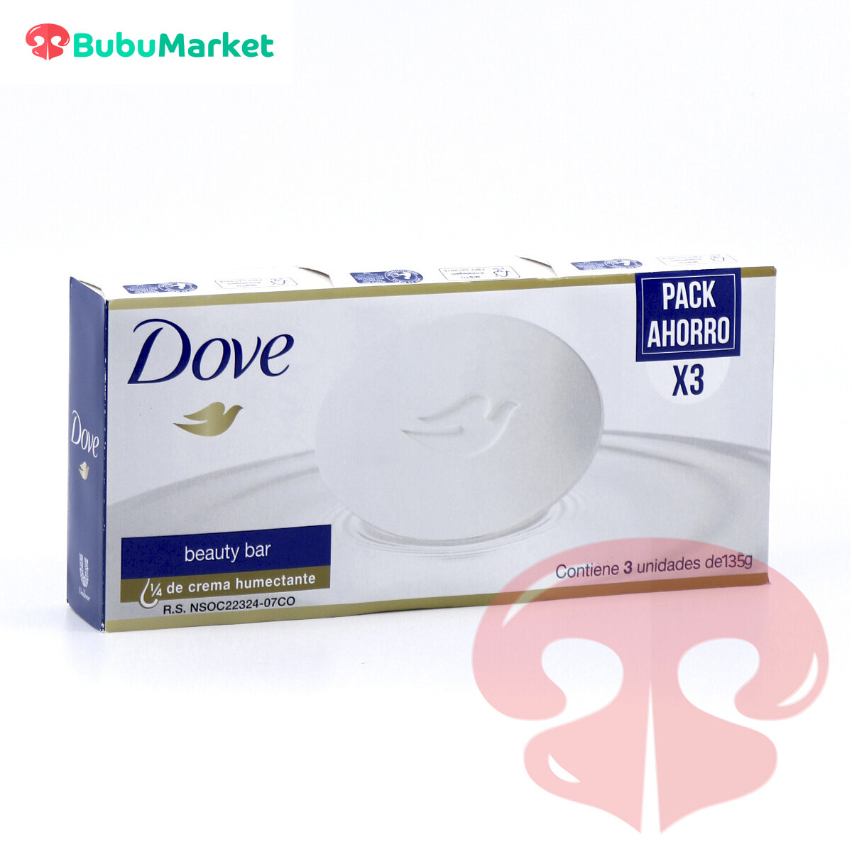 JABON DOVE ORIGINAL BEAUTY BAR 135 GR. X 3 UNIDADES JABON DOVE ORIGINAL BEAUTY BAR 135 GR. X 3 UNIDADES