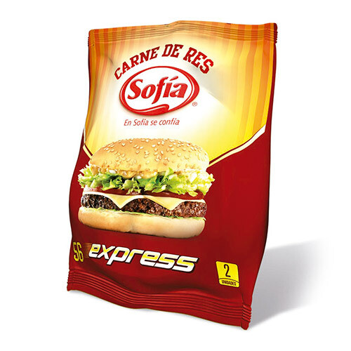 HAMBURGUESA DE RES EXPRESS SOFIA 56 GR. HAMBURGUESA DE RES EXPRESS SOFIA 56 GR.