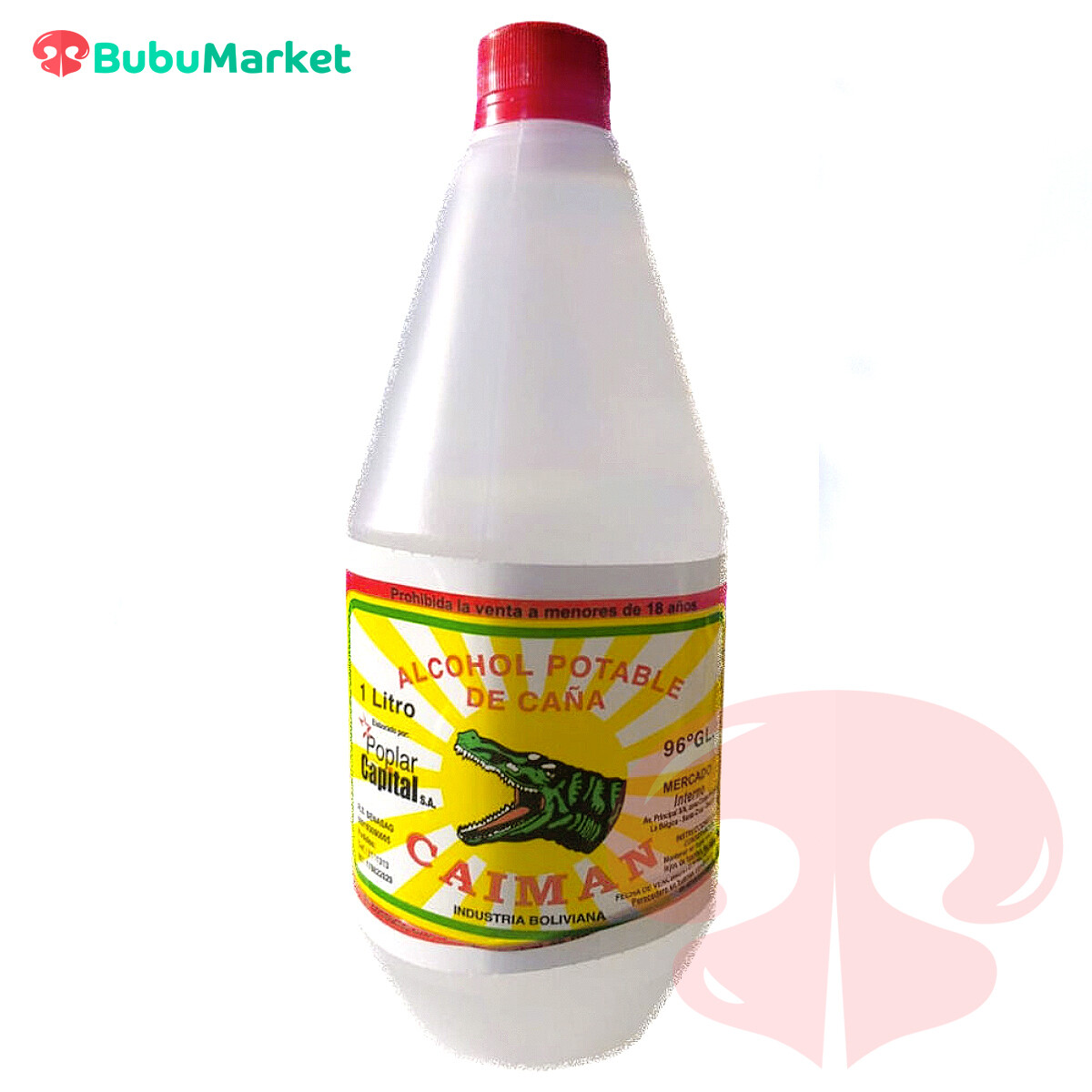 ALCOHOL CAIMAN 96% BOTELLA DE 900 ML. ALCOHOL CAIMAN 96% BOTELLA DE 900 ML.