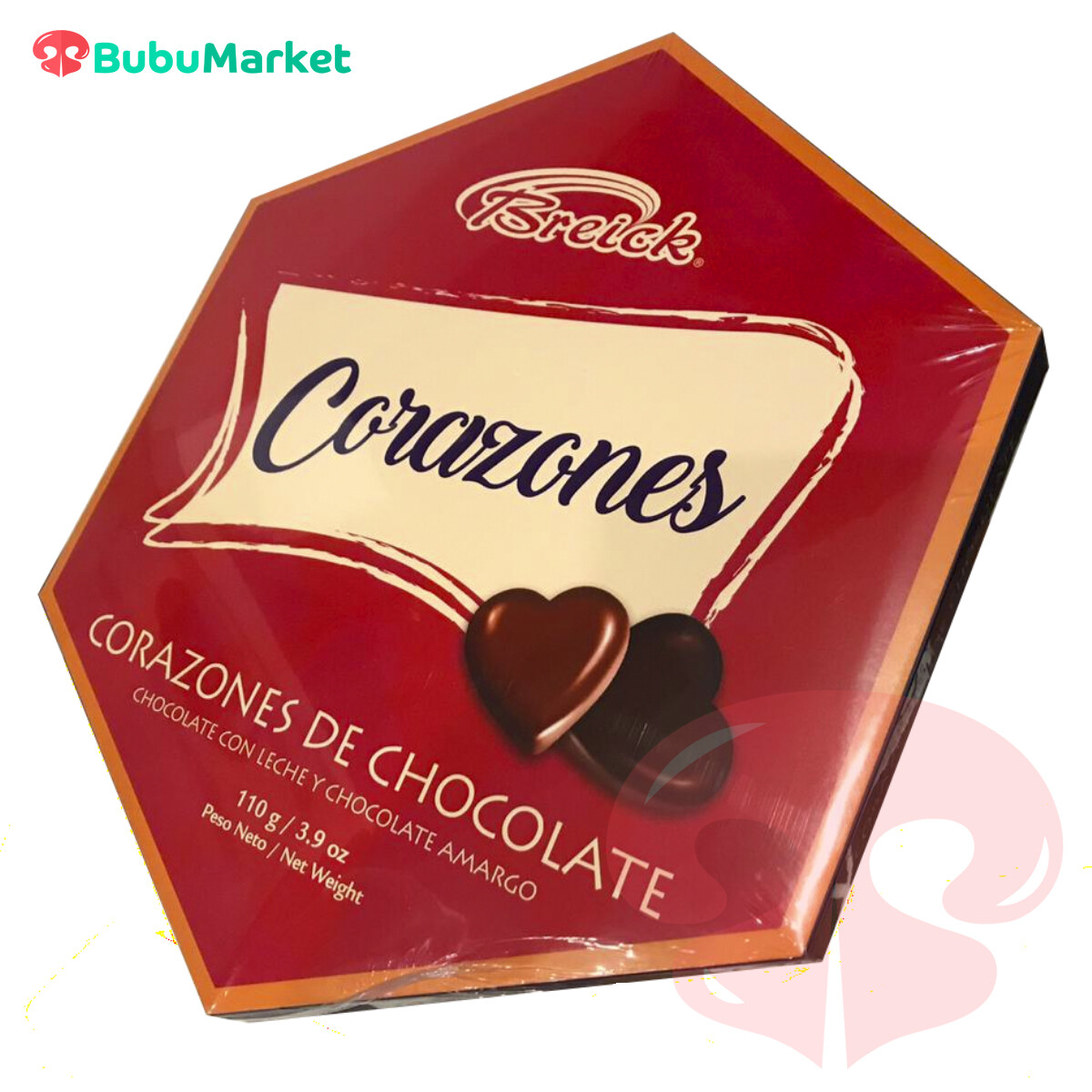 CAJA CORAZONES DE CHOCOLATE BREICK 110 GR. CAJA CORAZONES DE CHOCOLATE BREICK 110 GR.