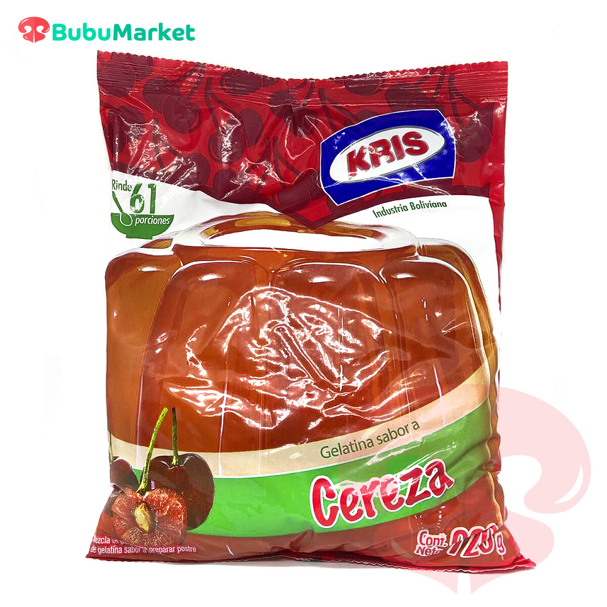 GELATINA KRIS SABOR CEREZA BOLSA DE 920 GR. GELATINA KRIS SABOR CEREZA BOLSA DE 920 GR.