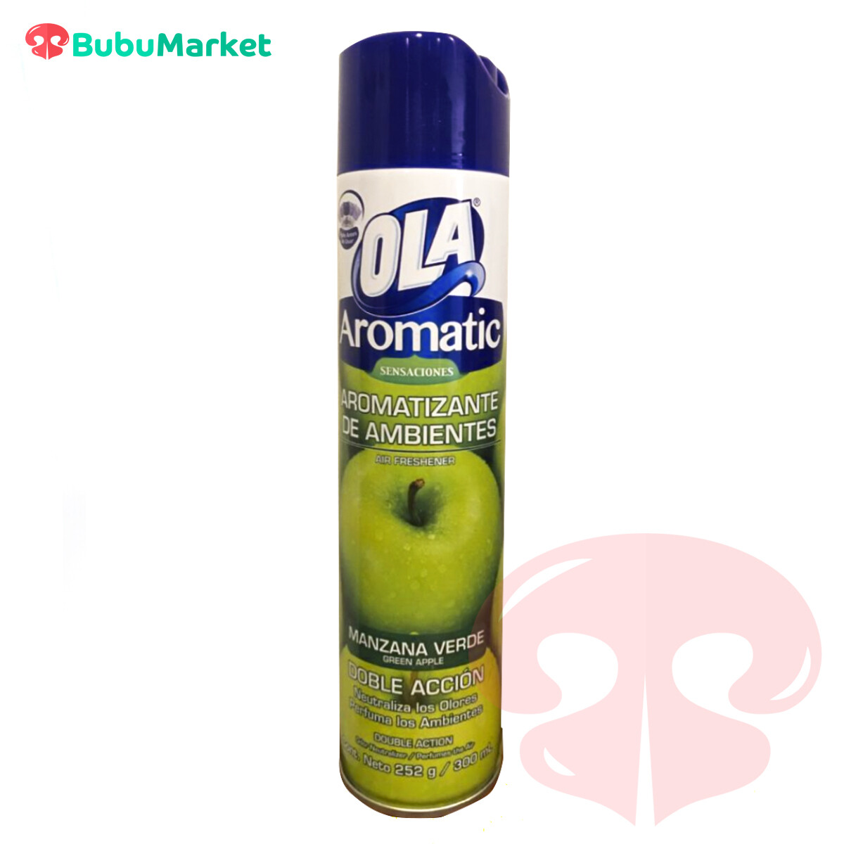 AROMATIZANTE DE AMBIENTES OLA AROMATIC MANZANA VERDE DE 300 ML. AROMATIZANTE DE AMBIENTES OLA AROMATIC MANZANA VERDE DE 300 ML.