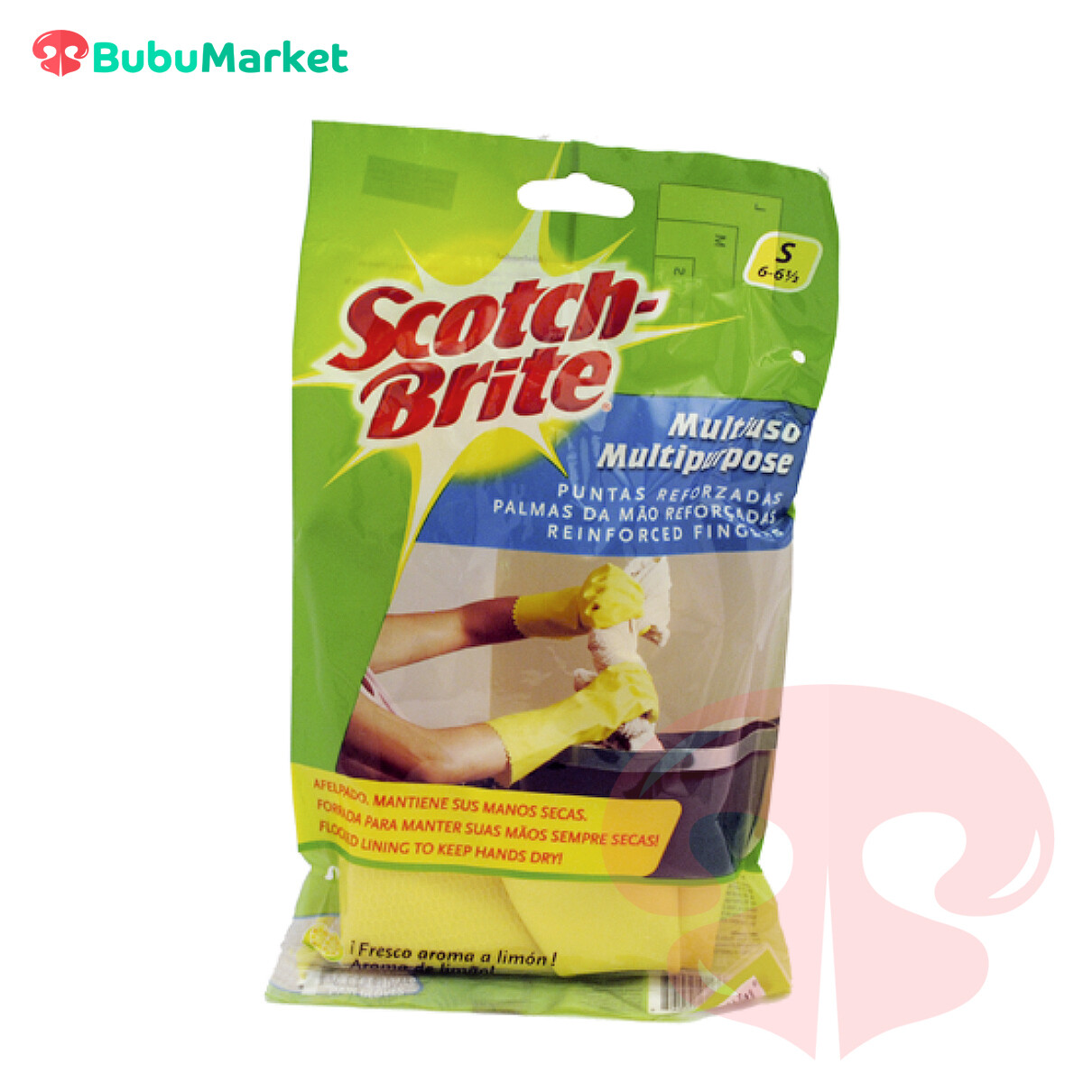 GUANTES MULTIUSO SCOTCH BRITE PUNTAS REFORZADAS TALLA S (6-6y1/2) GUANTES MULTIUSO SCOTCH BRITE PUNTAS REFORZADAS TALLA S (6-6y1/2)