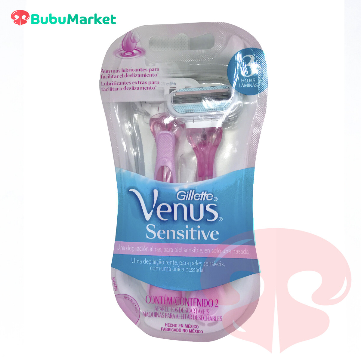 AFEITADORA GILLETTE VENUS SENSITIVE MUJER PACK DE 2 U. AFEITADORA GILLETTE VENUS SENSITIVE MUJER PACK DE 2 U.