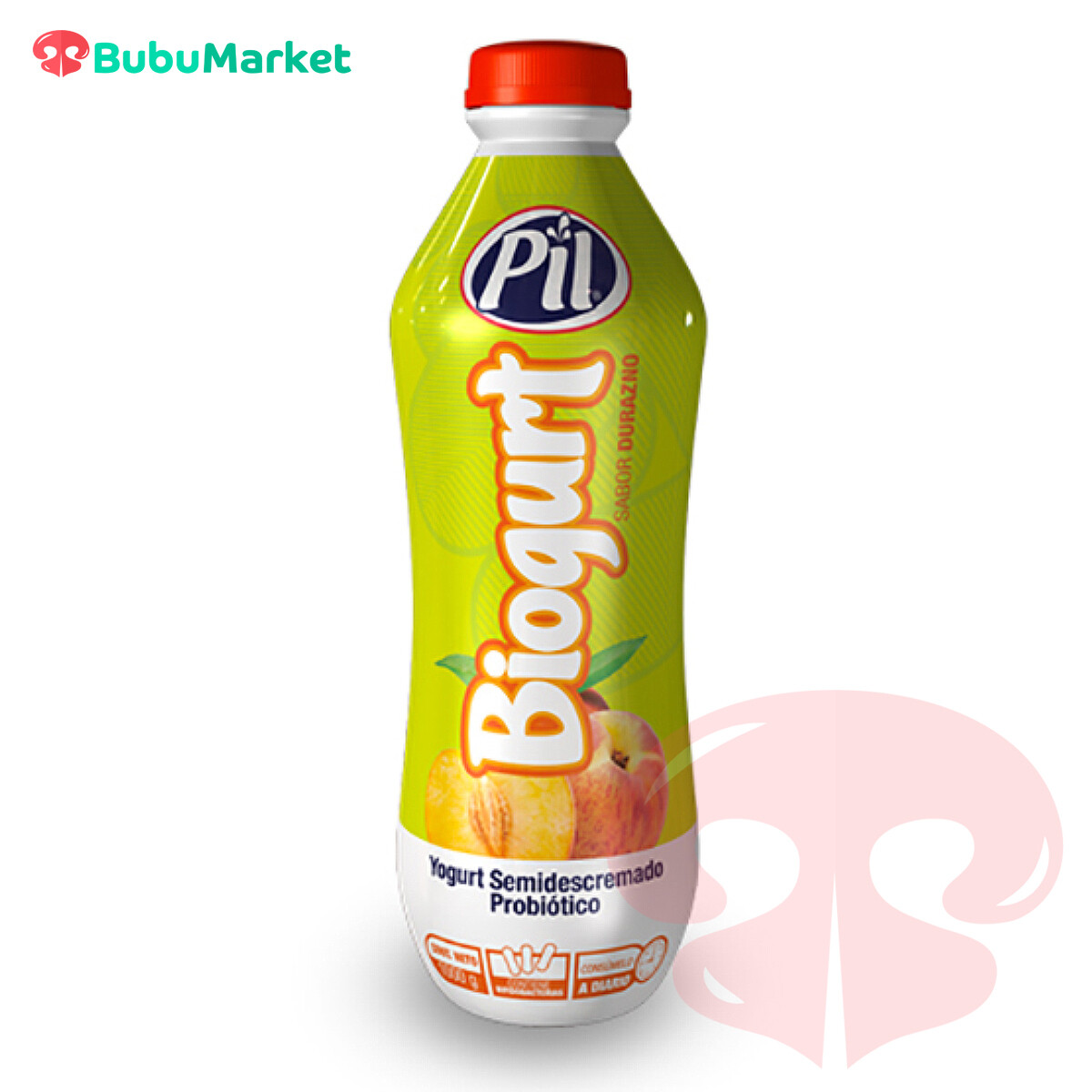 BIOGURT PIL SABOR DURAZNO 1 L. BIOGURT PIL SABOR DURAZNO 1 L.