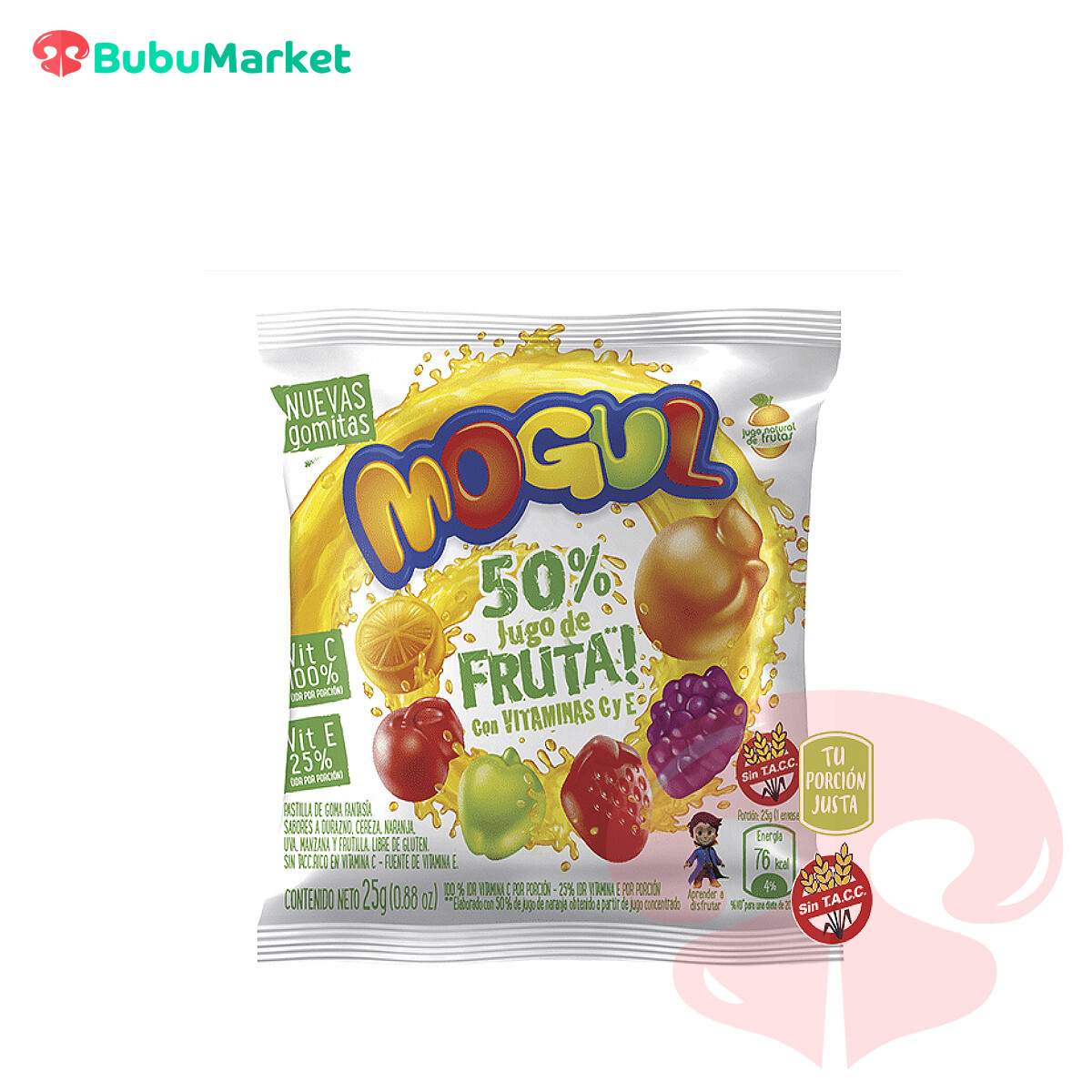 MOGUL 50% JUGO DE FRUTA BOLSITA DE 25 GR. MOGUL 50% JUGO DE FRUTA BOLSITA DE 25 GR.