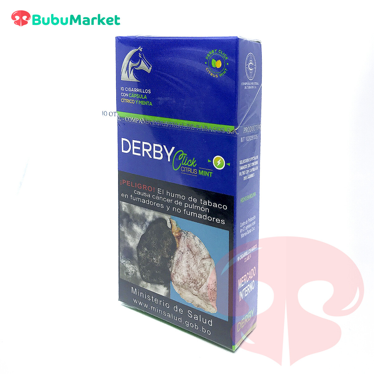 CIGARRILLOS DERBY CLICK CITRICO Y MENTA CAJA DE 10 U. CIGARRILLOS DERBY CLICK CITRICO Y MENTA CAJA DE 10 U.