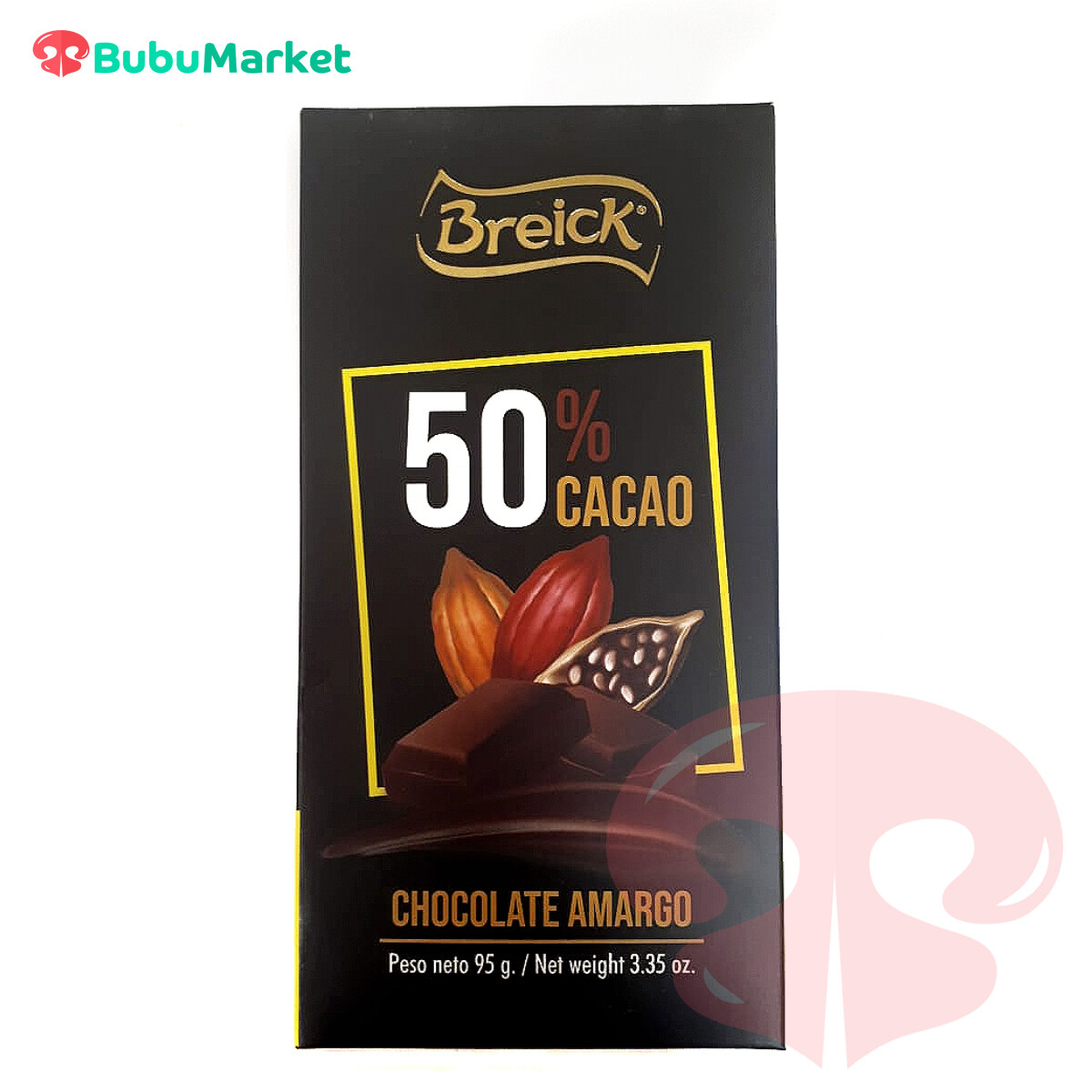 CHOCOLATE AMARGO 50% CACAO BREICK TABLETA 95 GR. CHOCOLATE AMARGO 50% CACAO BREICK TABLETA 95 GR.