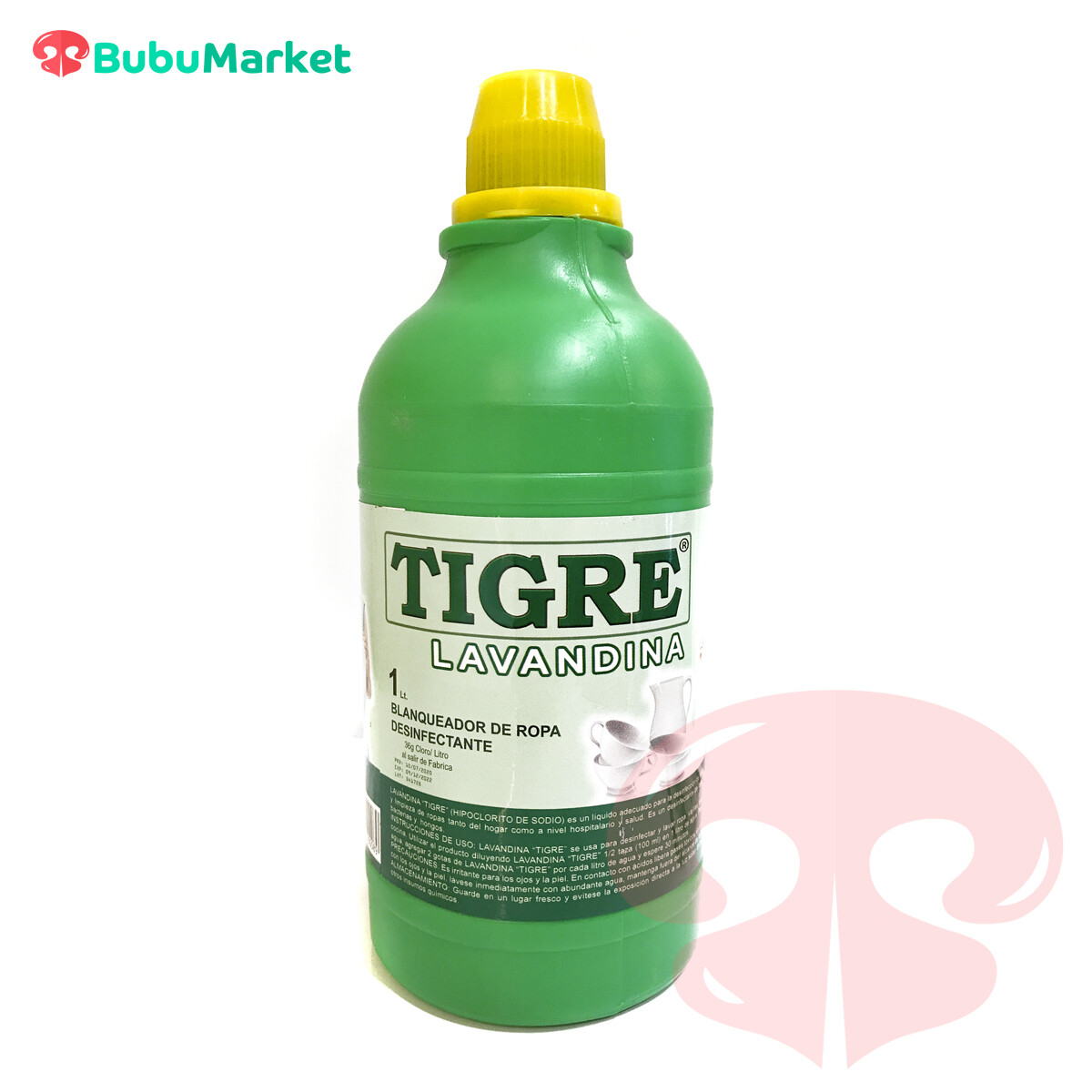 LAVANDINA DESINFECTANTE TIGRE DE 1 L. (30% DE CLORO ACTIVO) LAVANDINA DESINFECTANTE TIGRE DE 1 L. (30% DE CLORO ACTIVO)