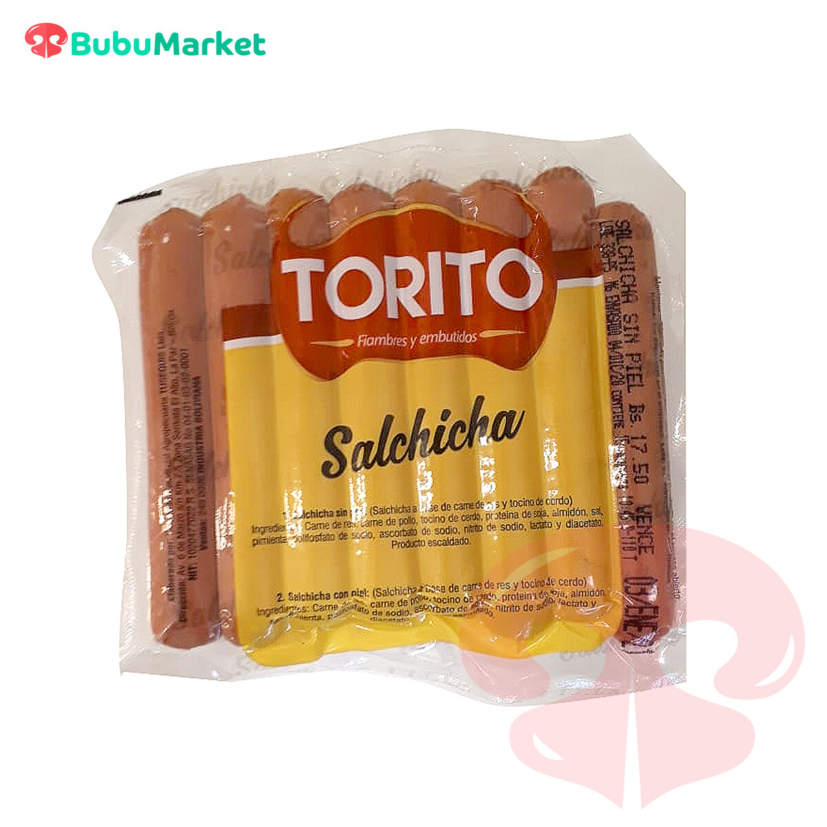SALCHICHA SIN PIEL TORITO 15 U. SALCHICHA SIN PIEL TORITO 15 U.