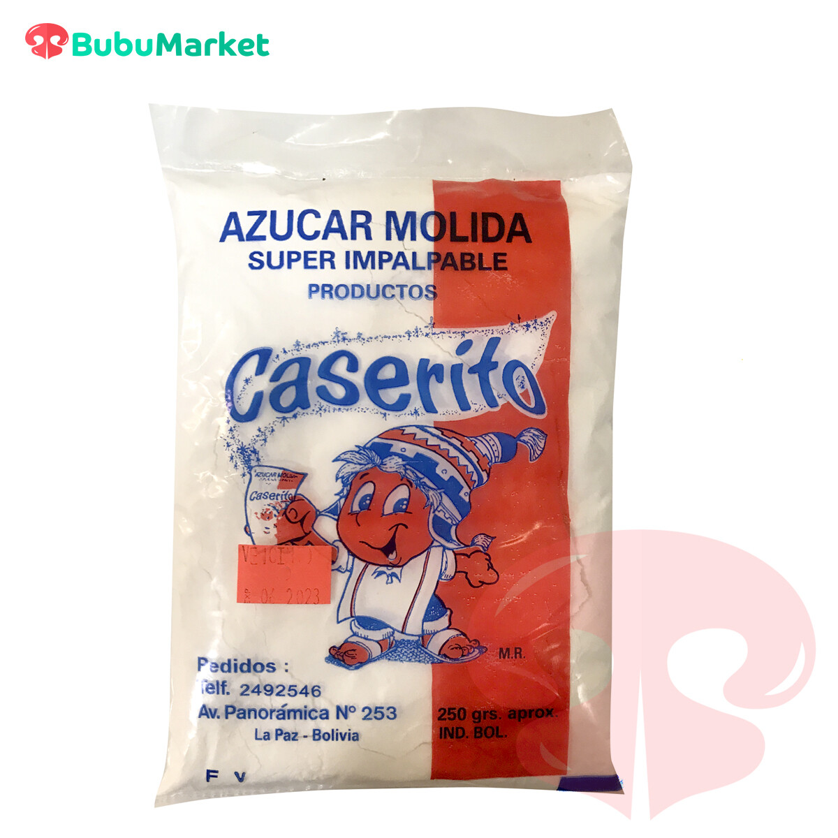 AZUCAR MOLIDA IMPALPABLE CASERITO EN BOLSA DE 250 GR. AZUCAR MOLIDA IMPALPABLE CASERITO EN BOLSA DE 250 GR.