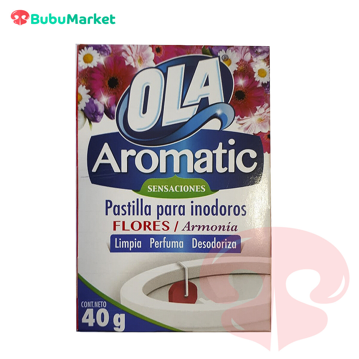 PASTILLA PARA INODOROS FLORES OLA AROMATIC 40 GR. PASTILLA PARA INODOROS FLORES OLA AROMATIC 40 GR.