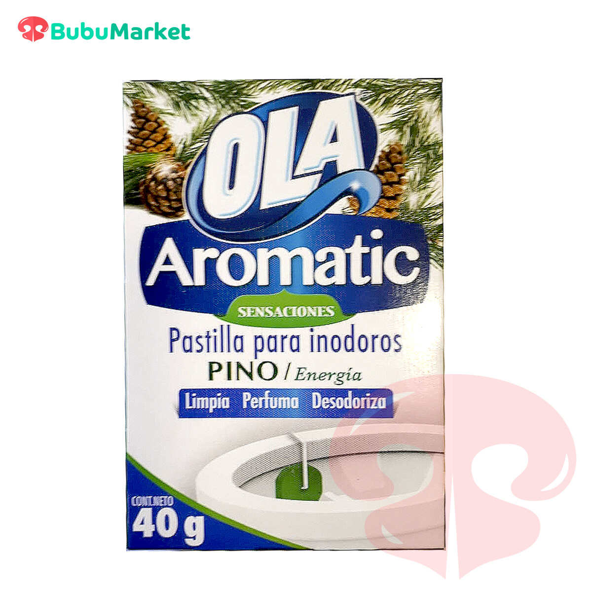 PASTILLA PARA INODOROS PINO OLA AROMATIC 40 GR. PASTILLA PARA INODOROS PINO OLA AROMATIC 40 GR.